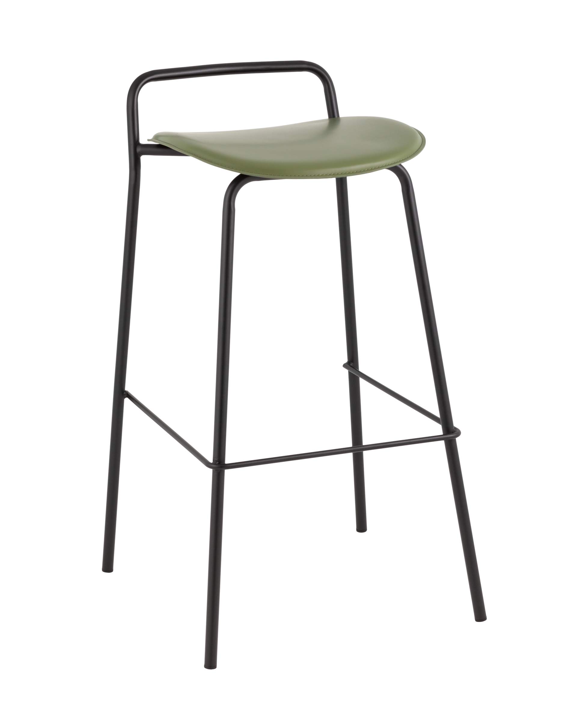 Стул барный Mantis экокожа зеленый