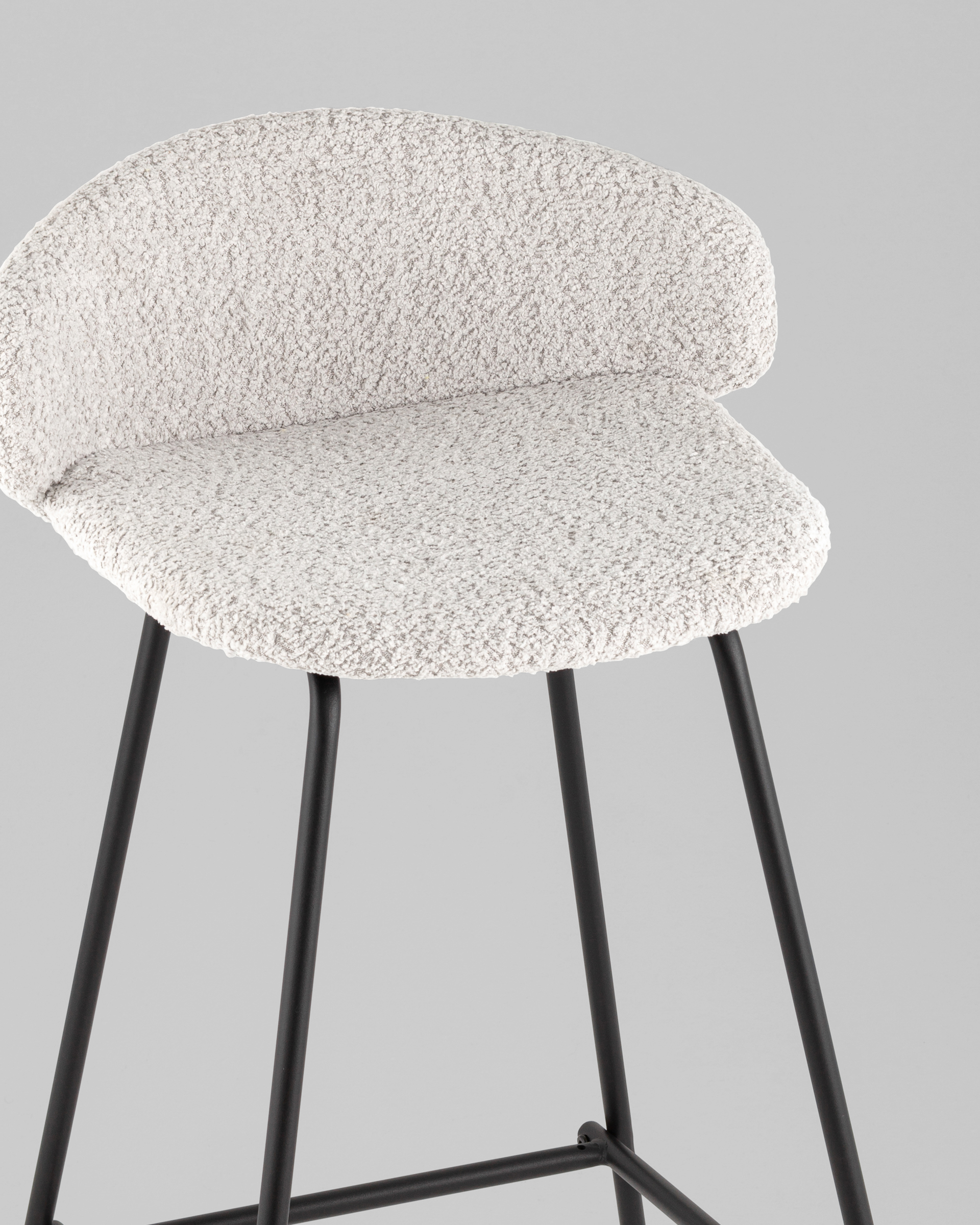 Стул барный Nita букле светло-серый — изображение 8