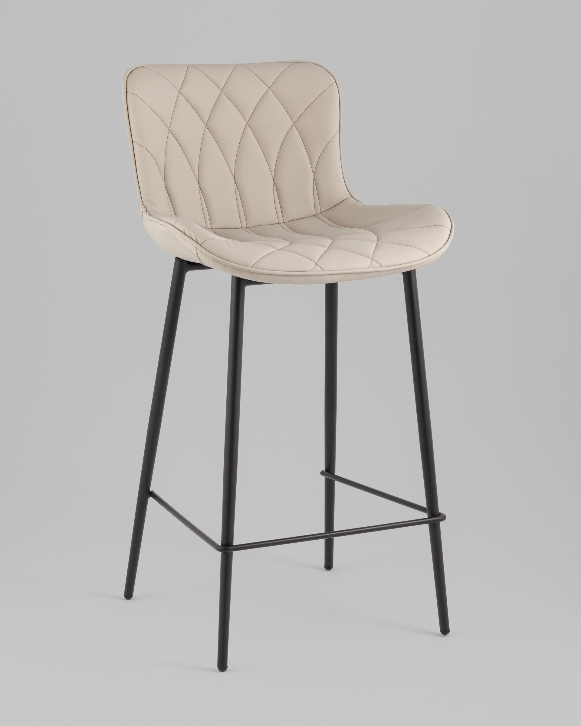 Стул полубарный Vault экокожа серый — изображение 2