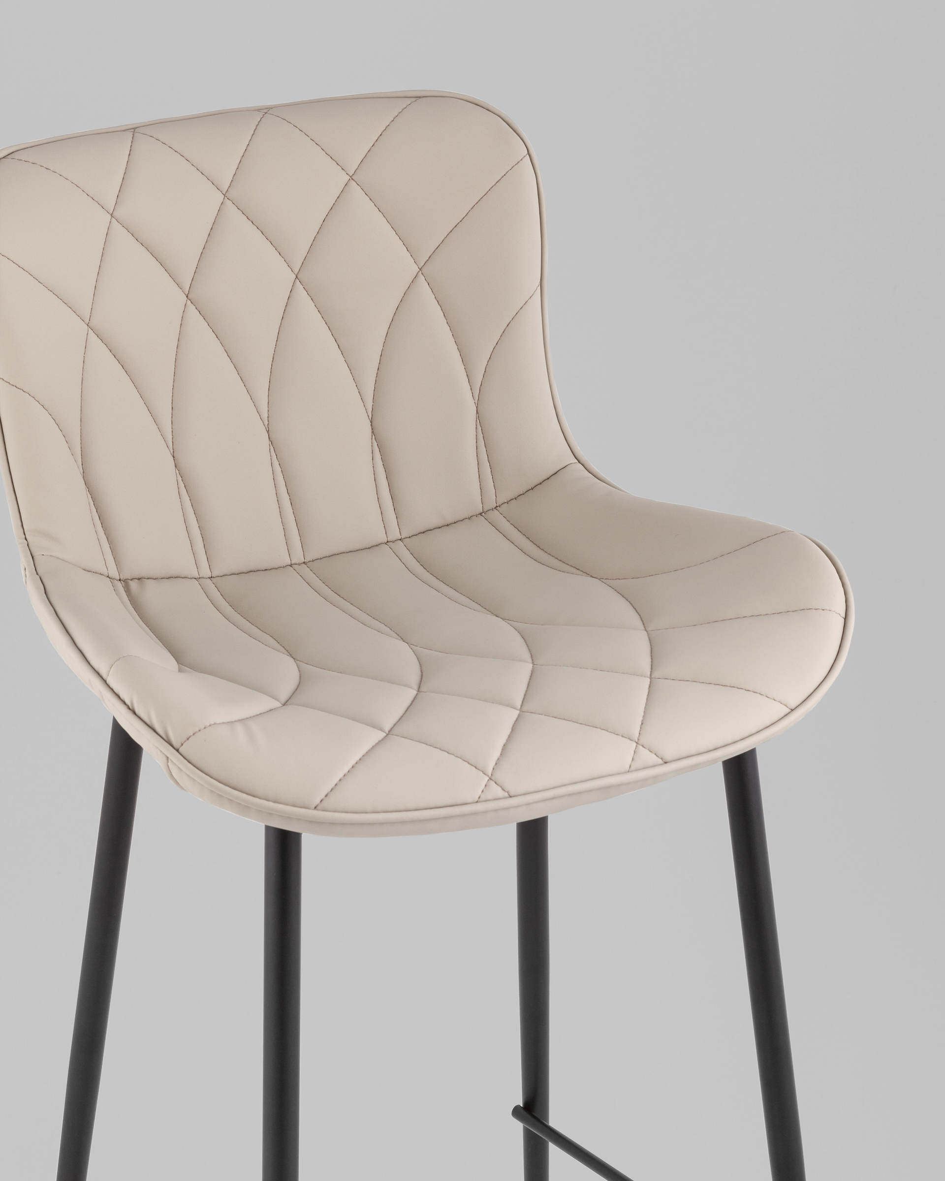 Стул полубарный Vault экокожа серый — изображение 8