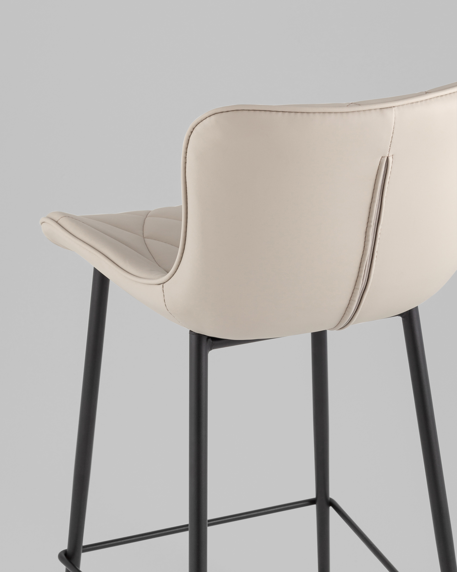 Стул полубарный Vault экокожа серый — изображение 7