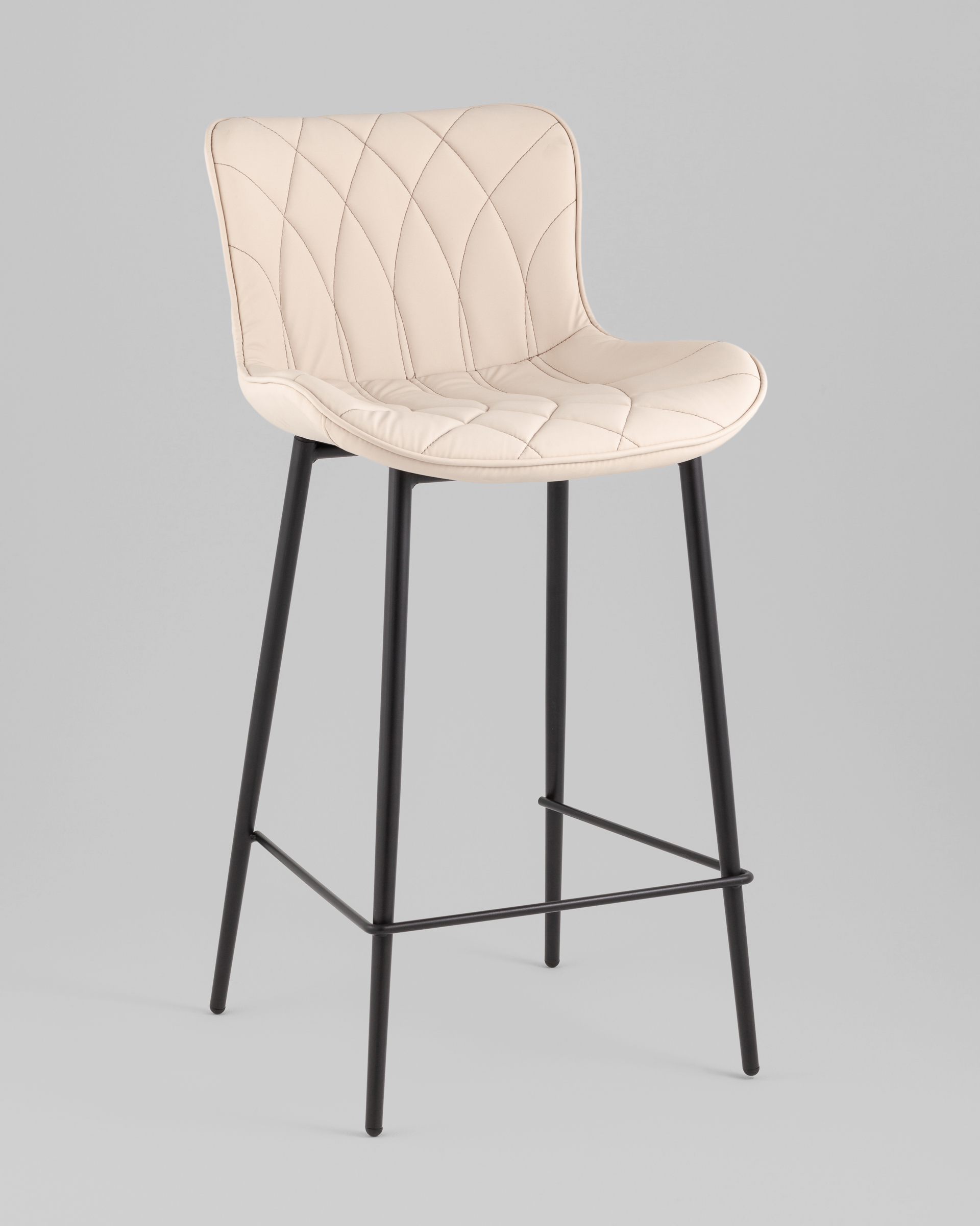 Стул полубарный Vault экокожа светло-серый — изображение 2