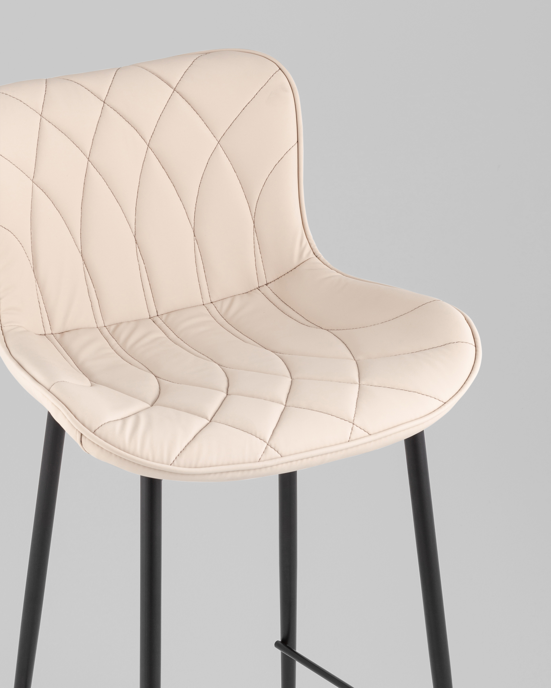 Стул полубарный Vault экокожа светло-серый — изображение 10