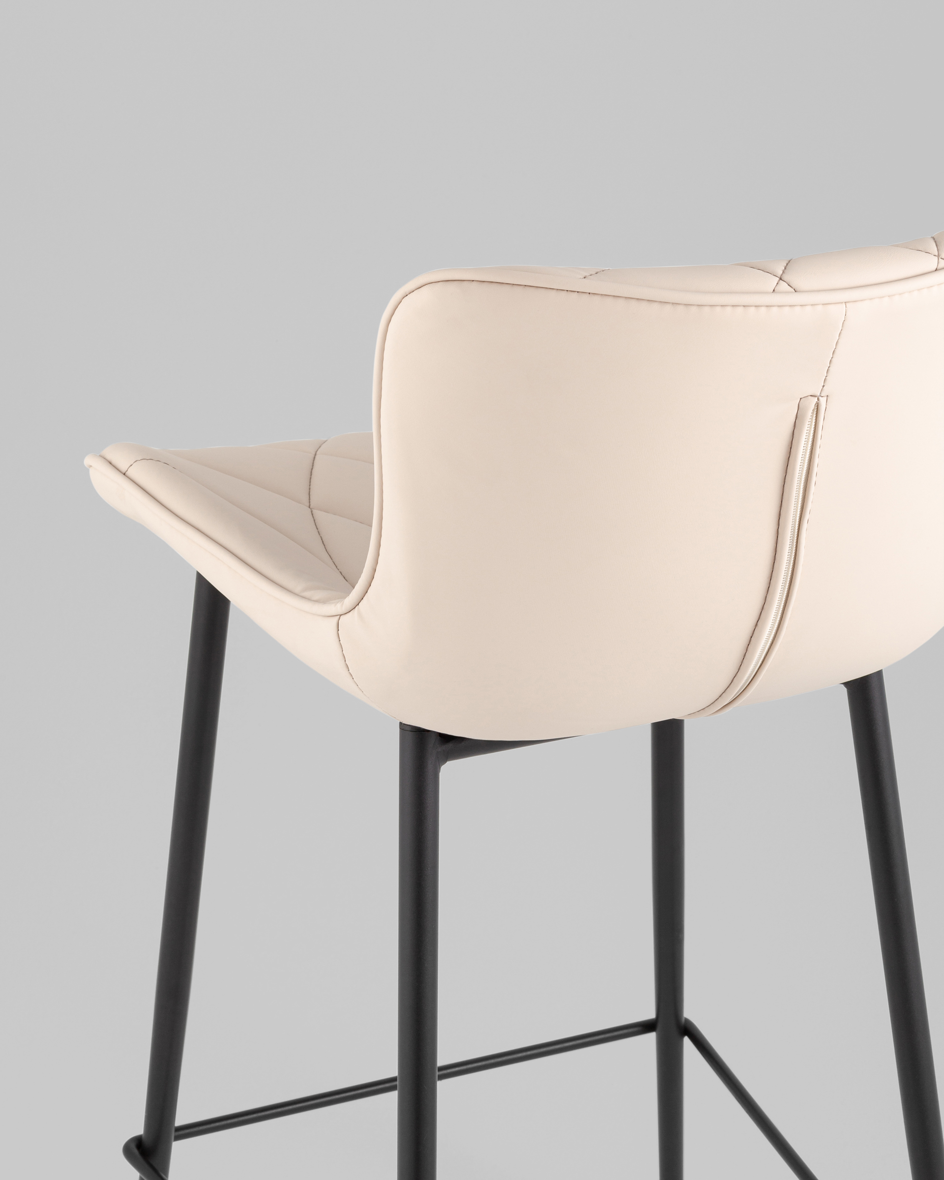 Стул полубарный Vault экокожа светло-серый — изображение 9