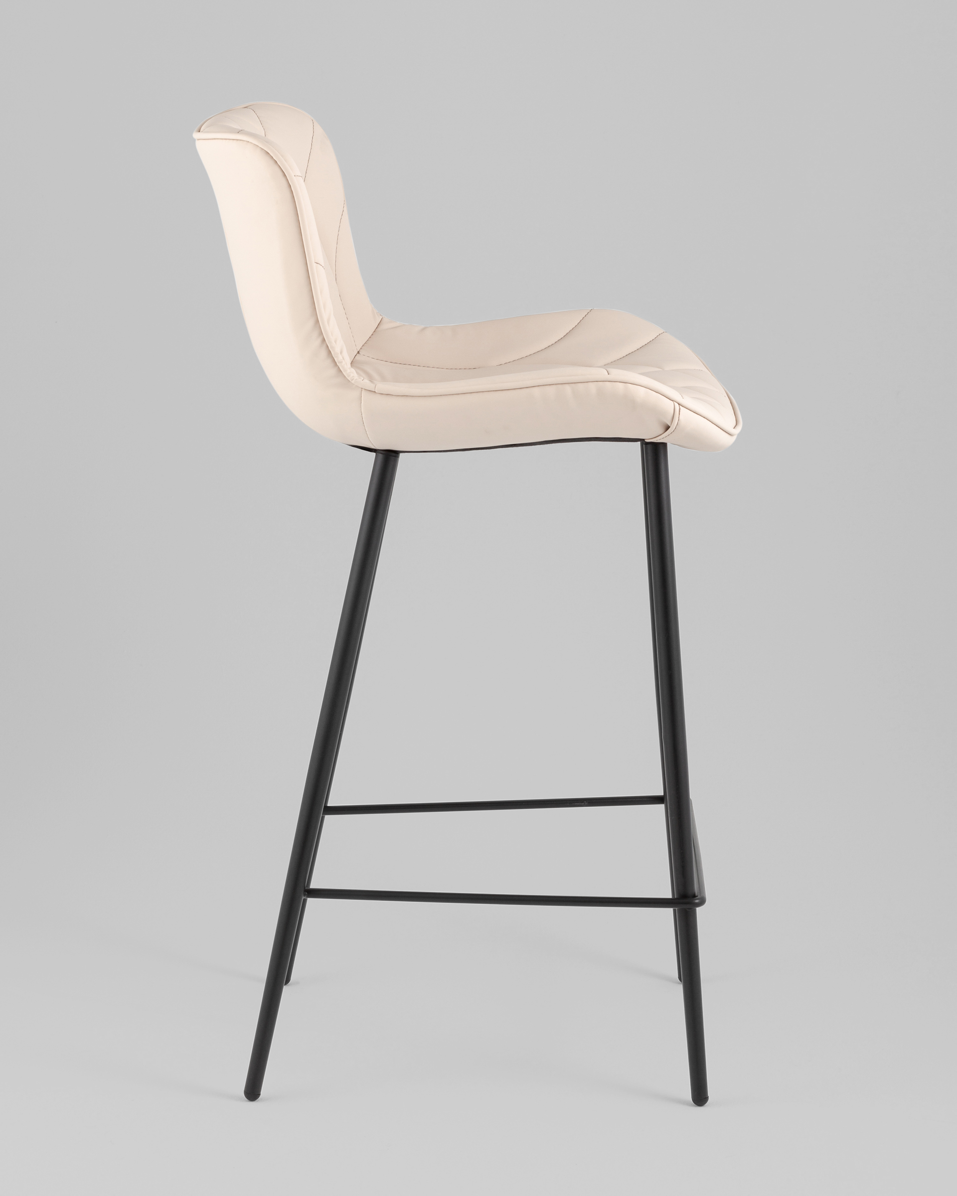 Стул полубарный Vault экокожа светло-серый — изображение 6