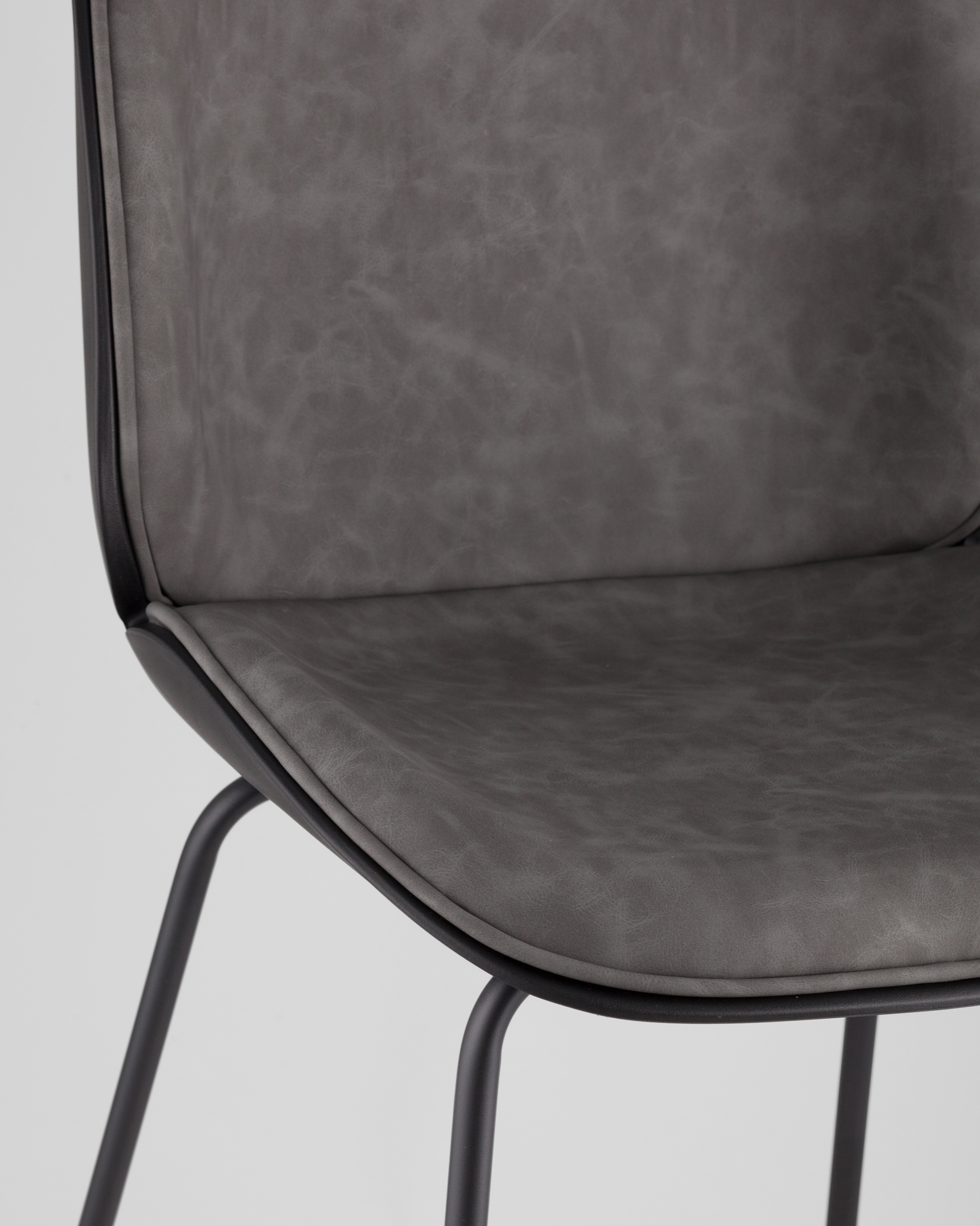 Стул барный Beetle PU со спинкой серый 2 шт — изображение 8