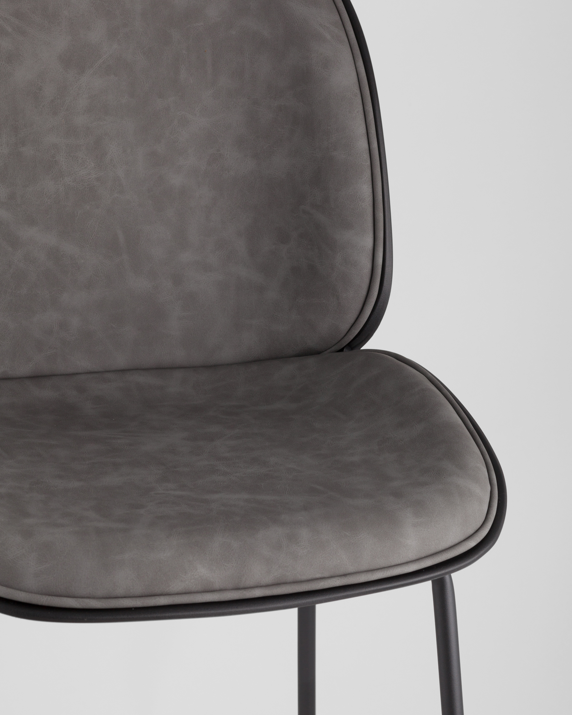 Стул барный Beetle PU со спинкой серый 2 шт — изображение 9