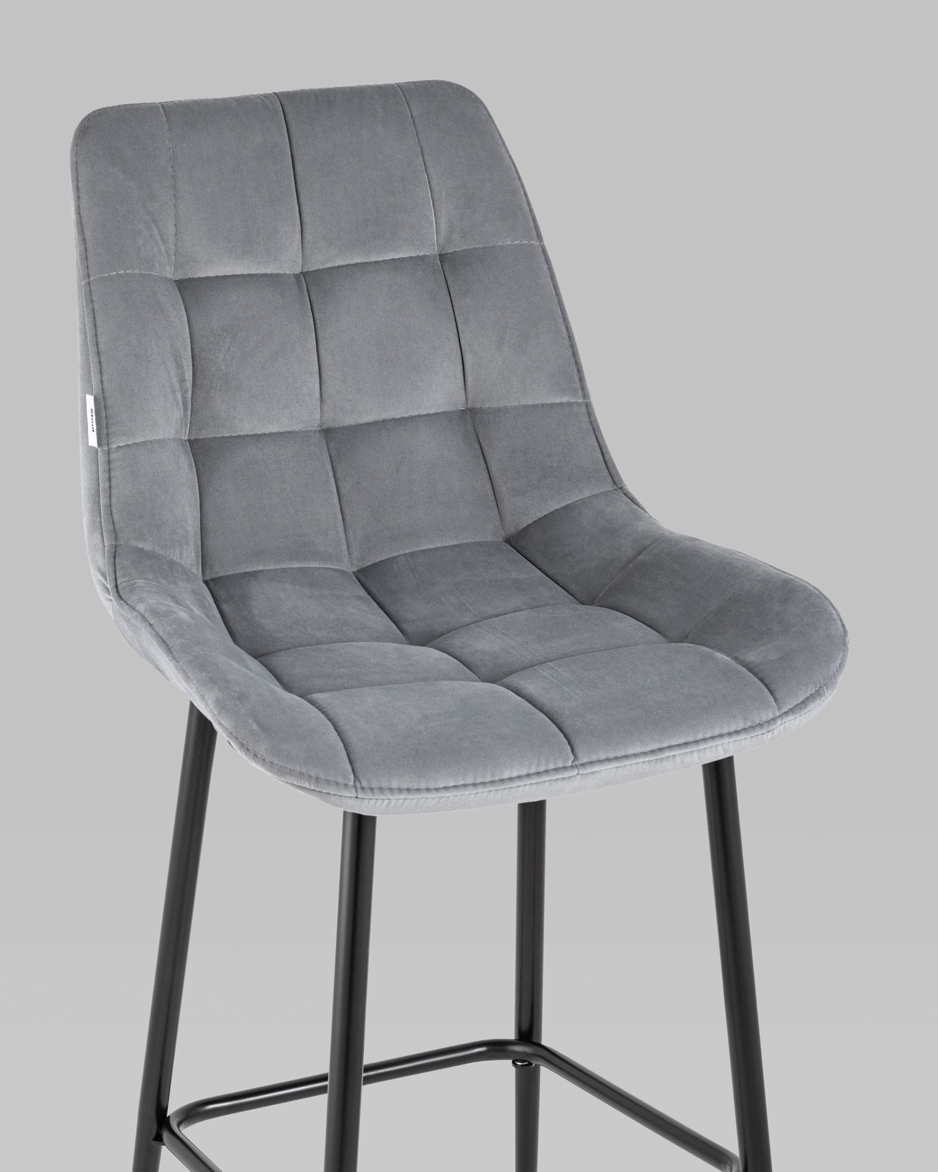 Стул барный Флекс велюр серый — изображение 10