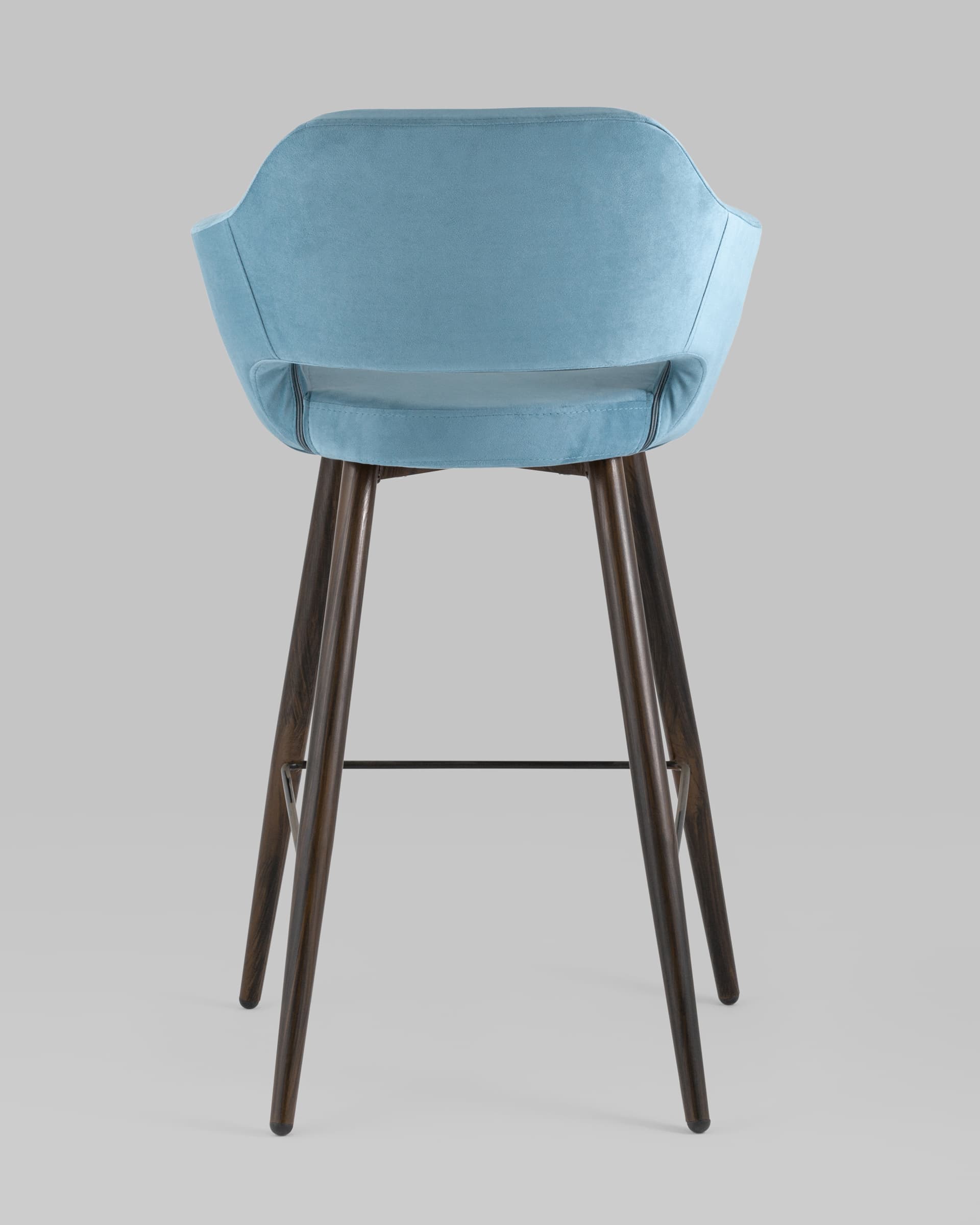 Стул барный Саймон велюр пыльно-голубой — изображение 5