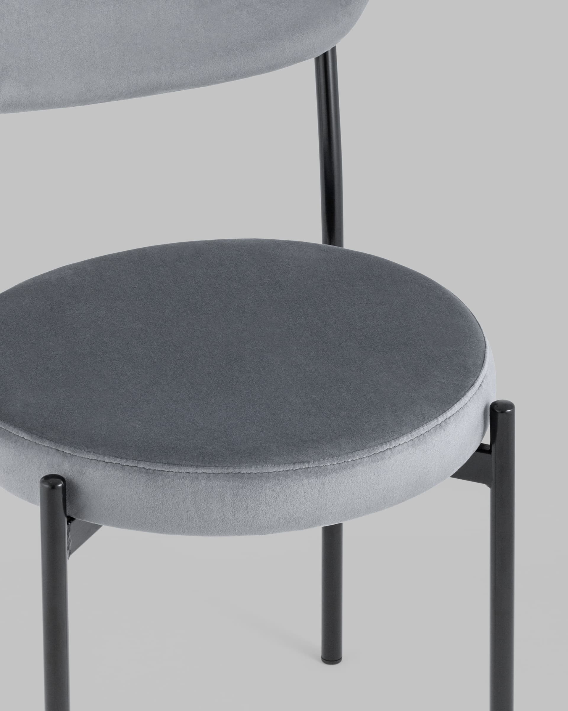 Стул Бриф NEW велюр серый 4 шт — изображение 8
