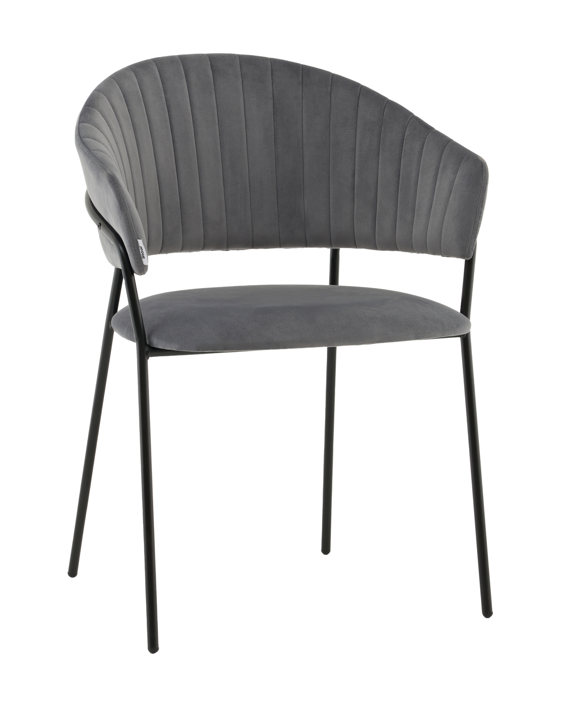 Стул Бруно NEW велюр серый