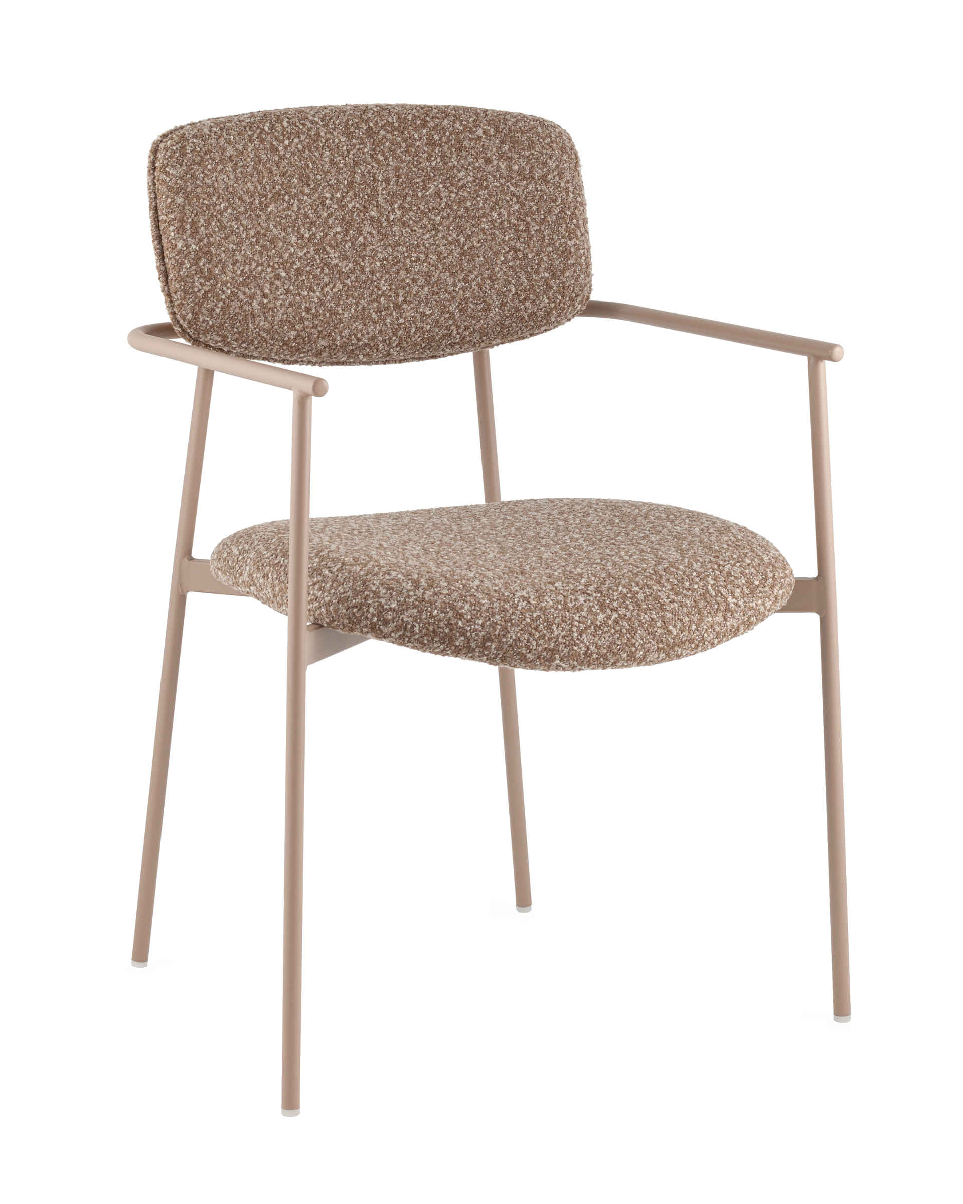 Стул Doe коричневый бежевые ножки