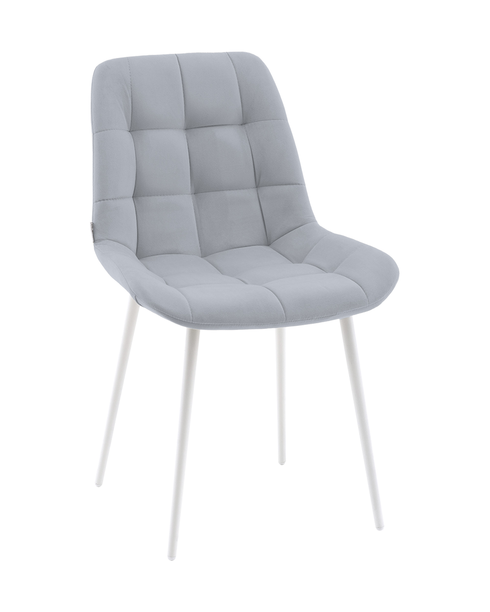 Стул Флекс N светло-серый белые ножки