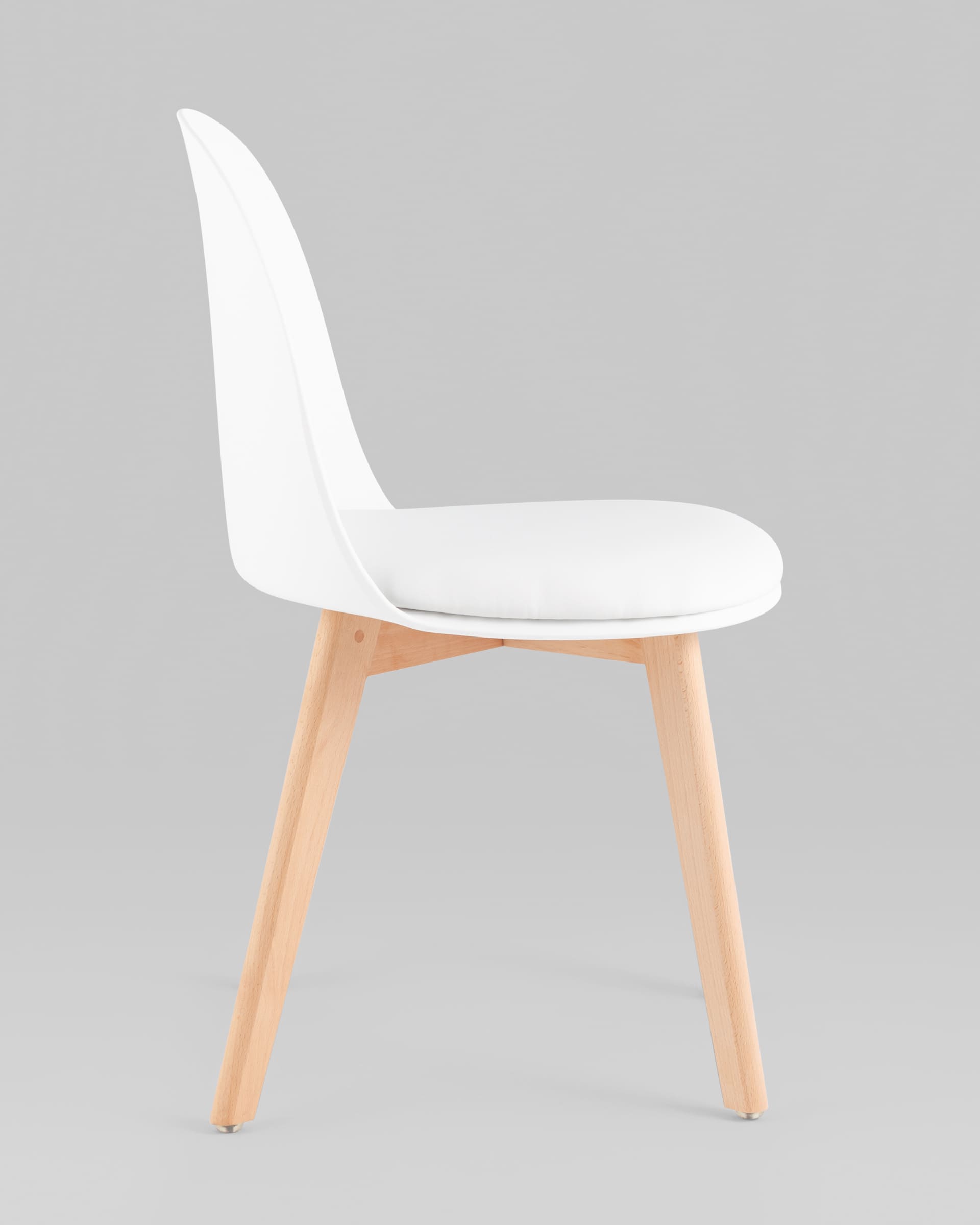 Стул Fog с подушкой белый деревянные ножки — изображение 4