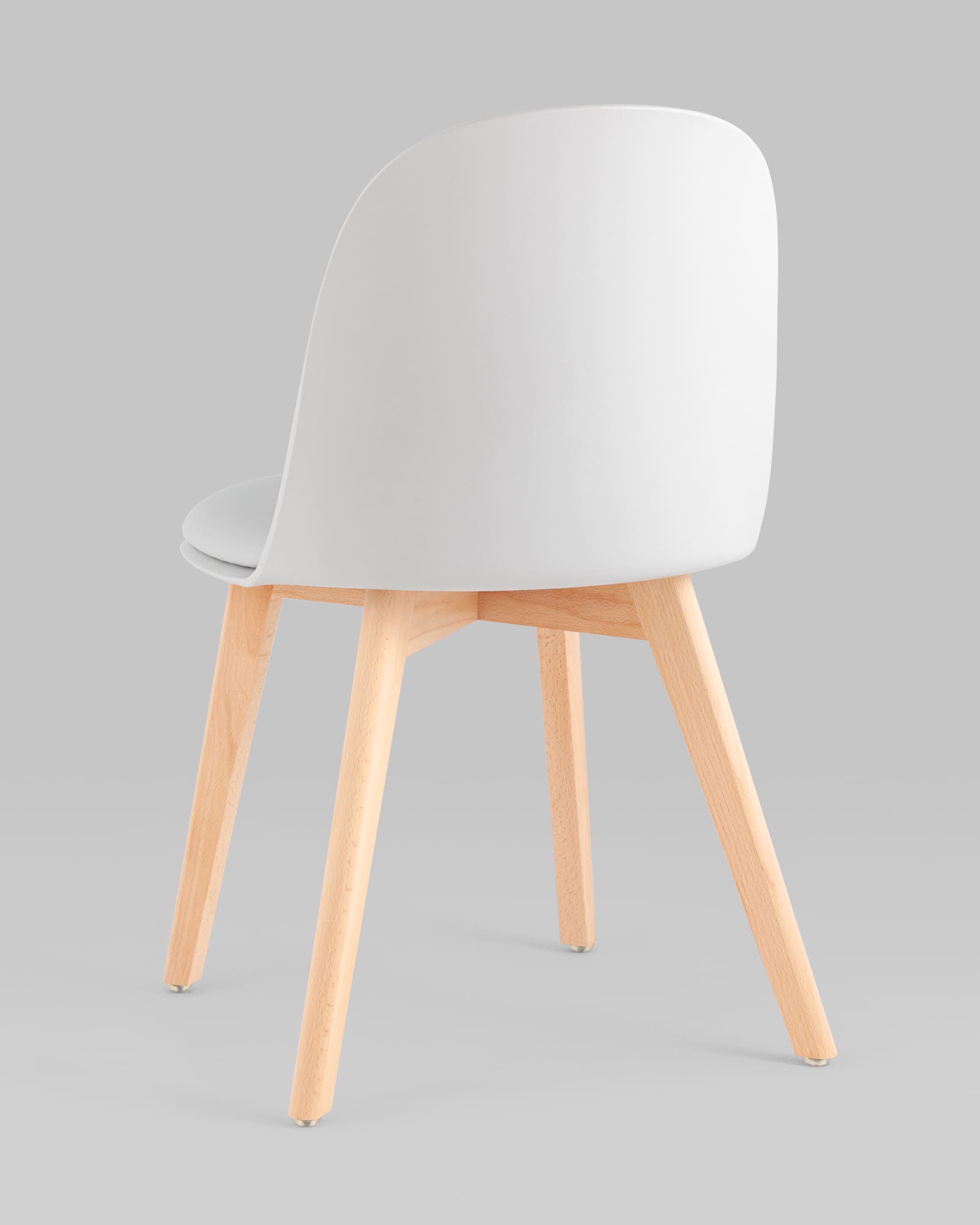 Стул Fog с подушкой светло-серый деревянные ножки — изображение 6