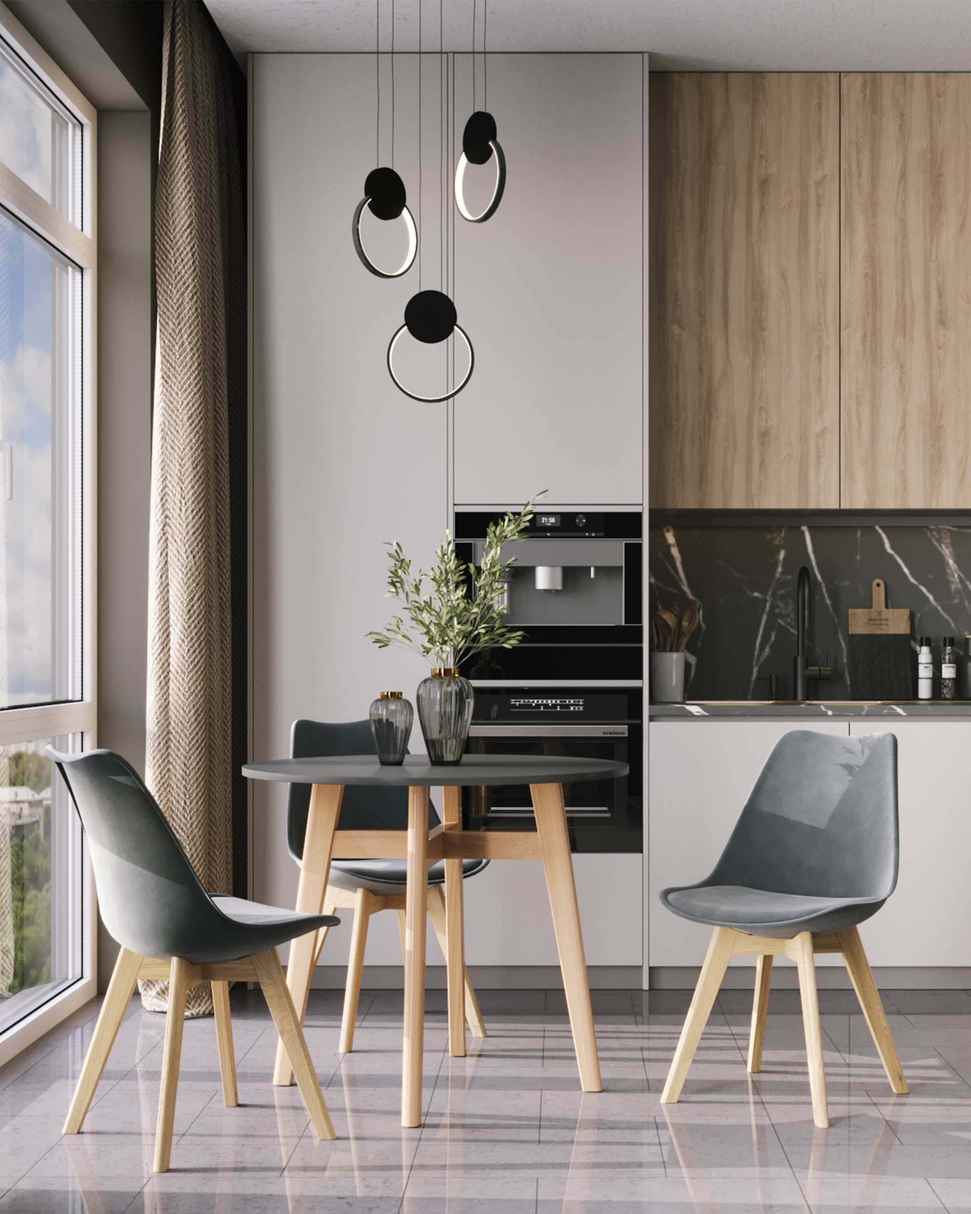 Стол обеденный Target Circle 90*90 черный — изображение 3