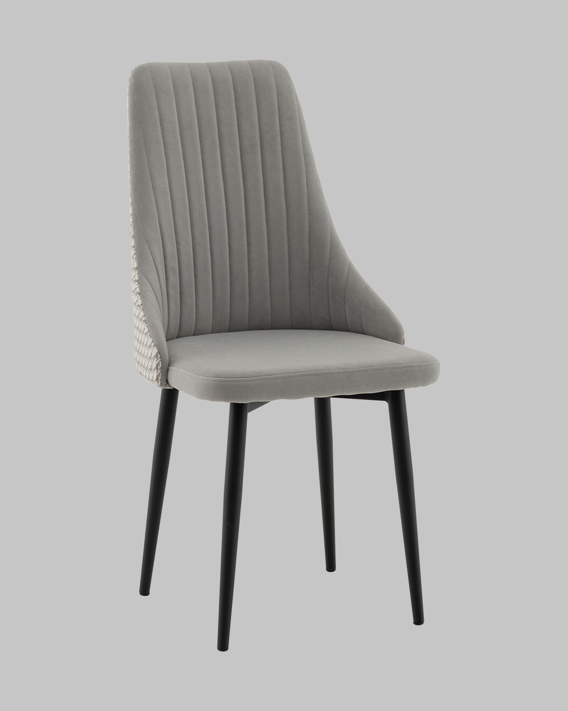 Стул Касаденика велюр серый, спинка гобелен лошадки — изображение 2