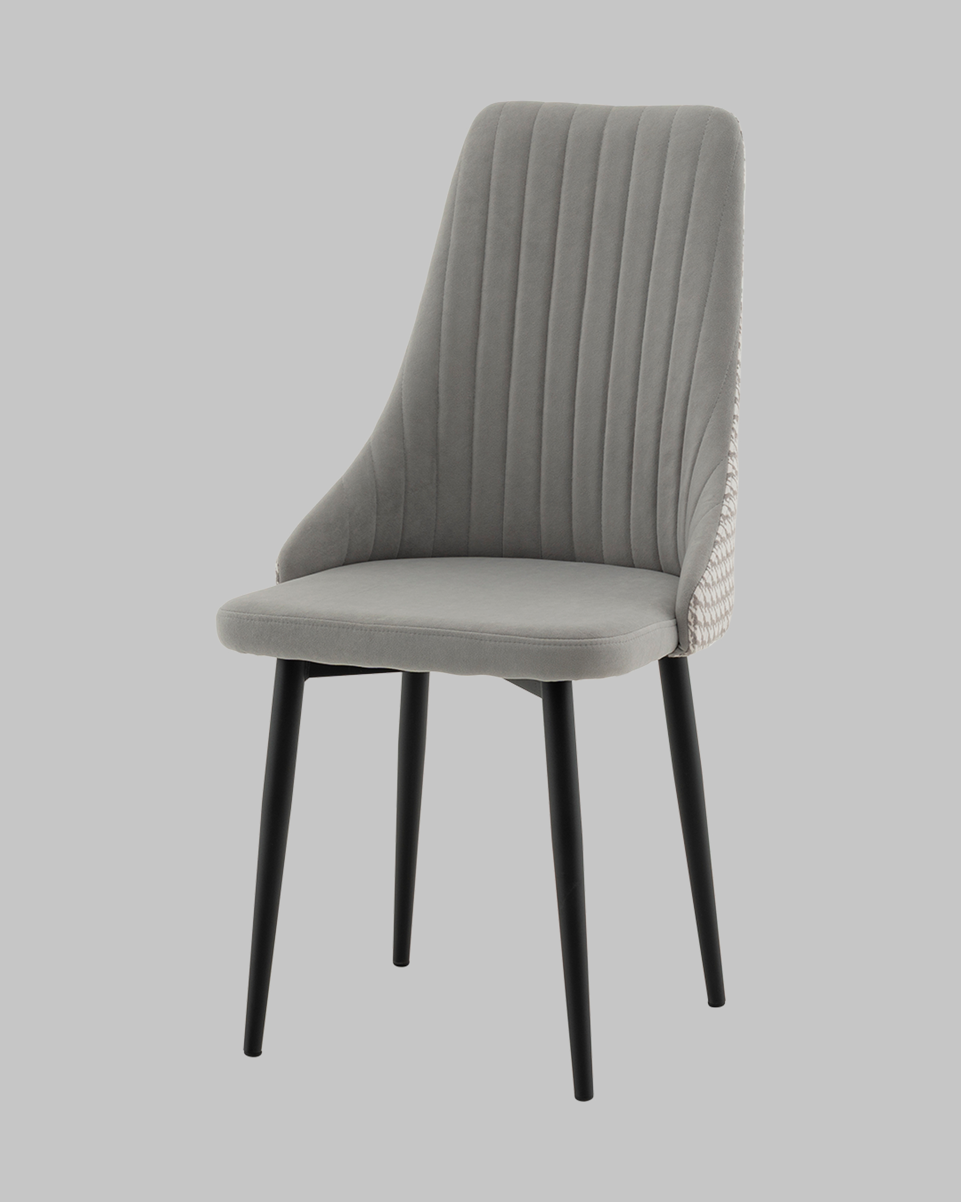 Стул Касаденика велюр серый, спинка гобелен лошадки — изображение 4