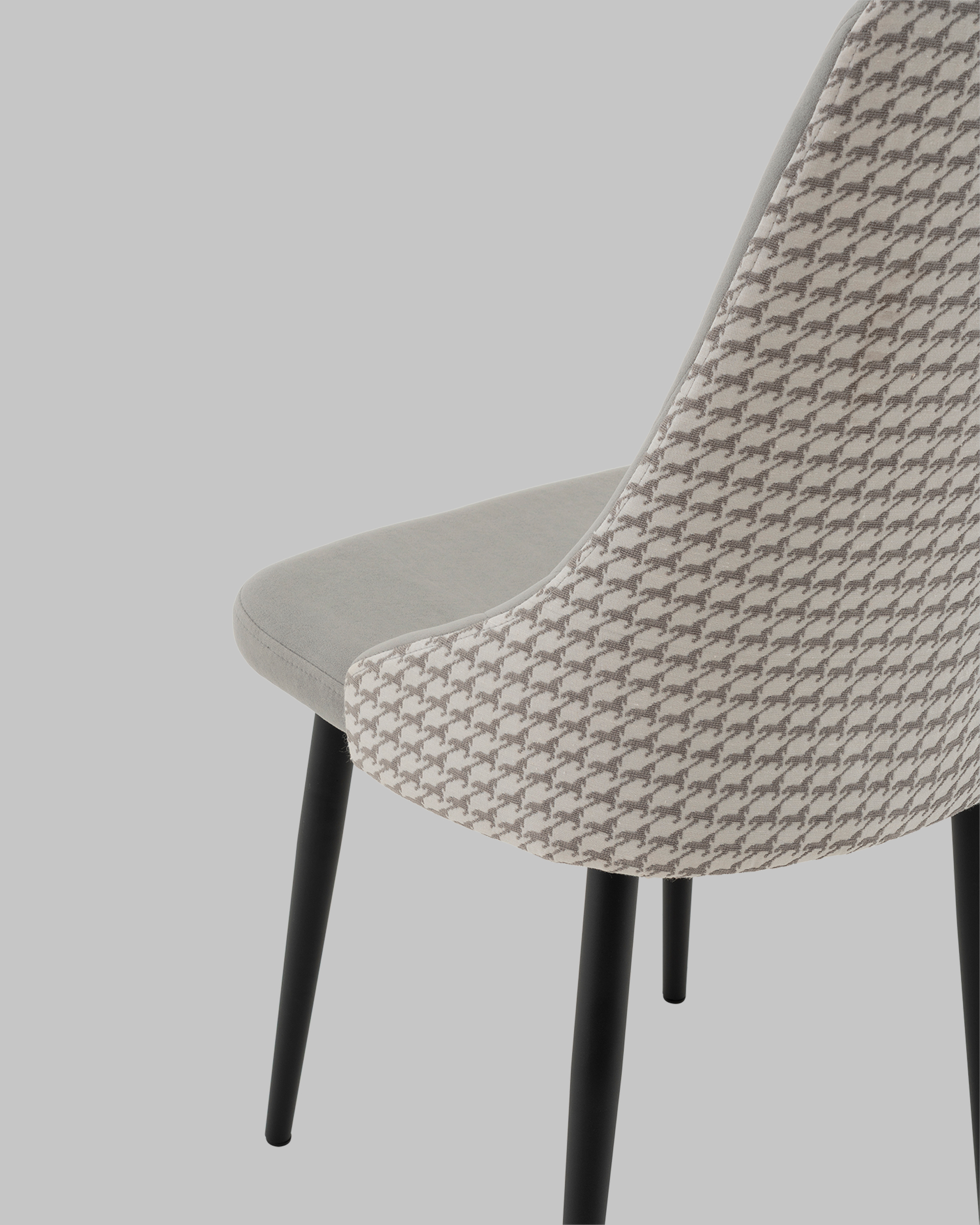 Стул Касаденика велюр серый, спинка гобелен лошадки — изображение 8