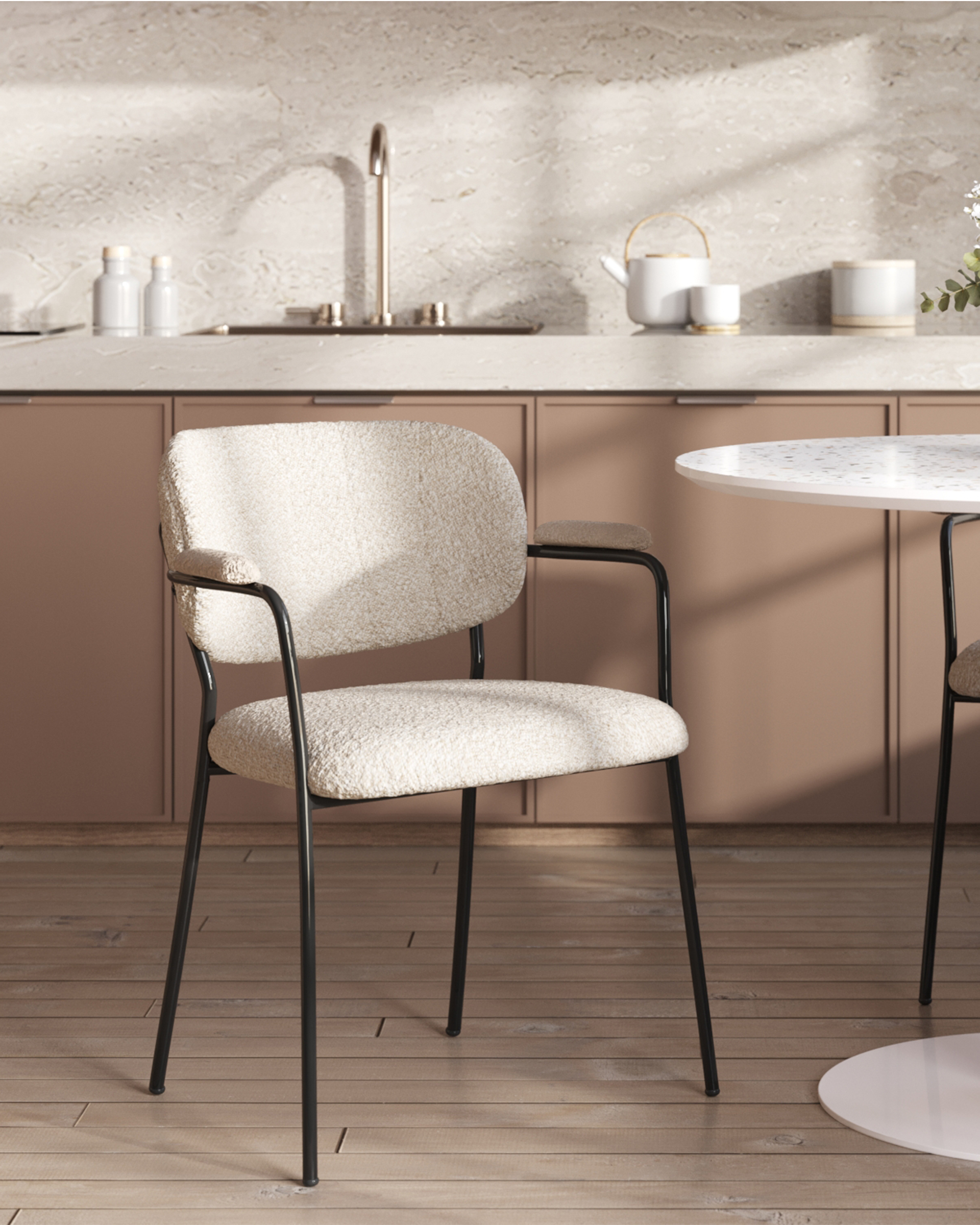 Стул Кэрол букле белый — изображение 3