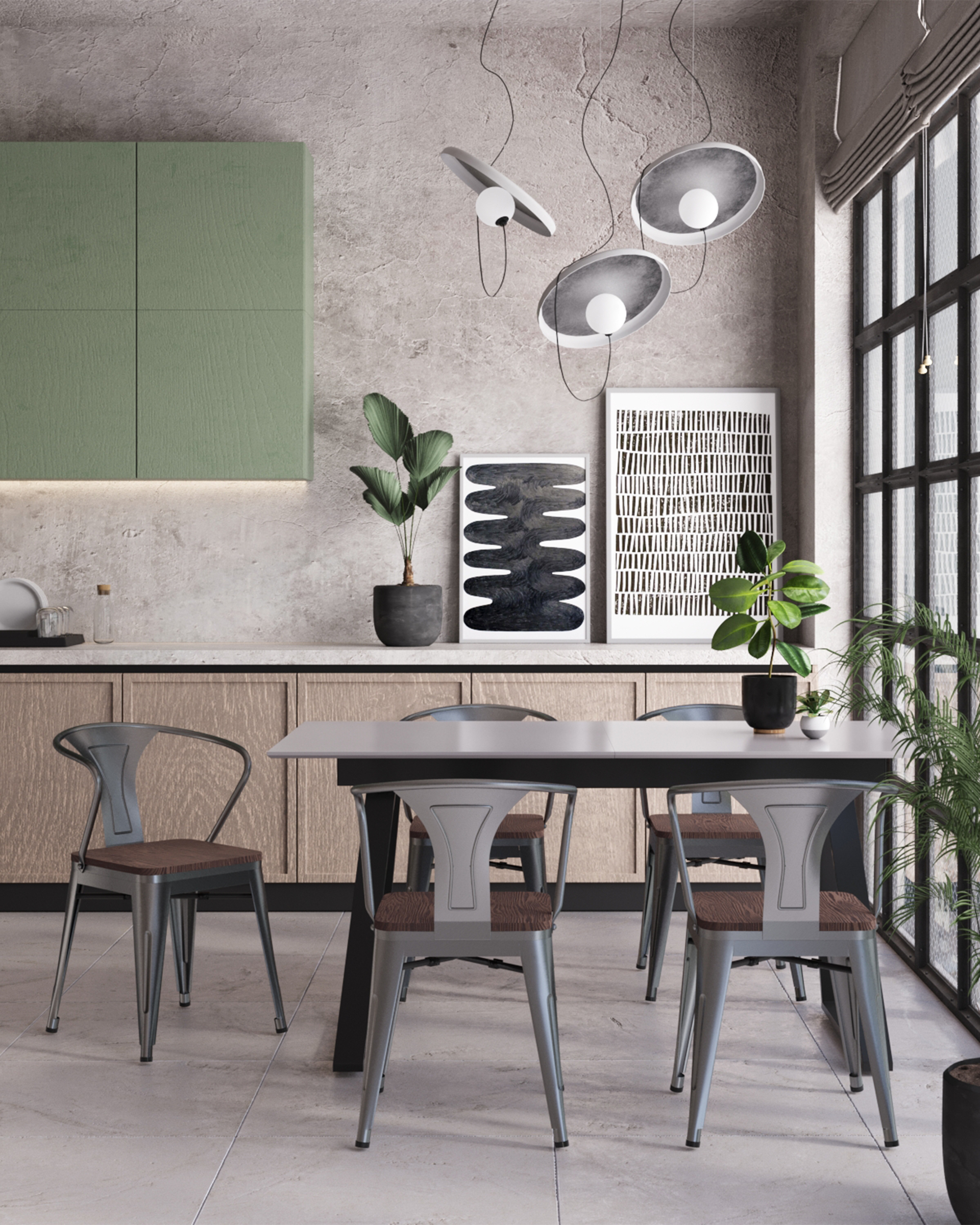 Стол обеденный Детройт раскладной 160-200*90 серый — изображение 5