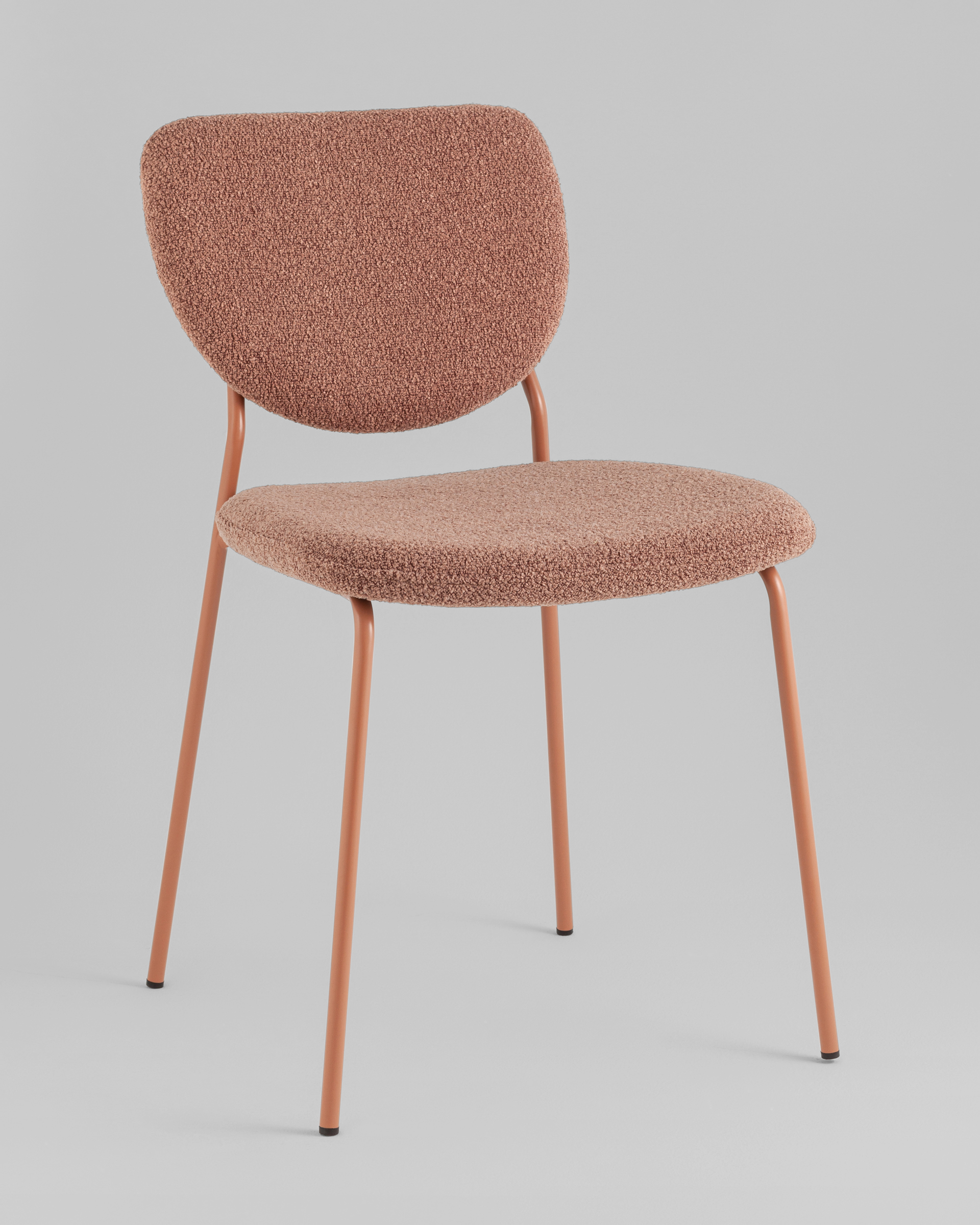 Стул обеденный Gigi коричневый букле розовые ножки — изображение 2