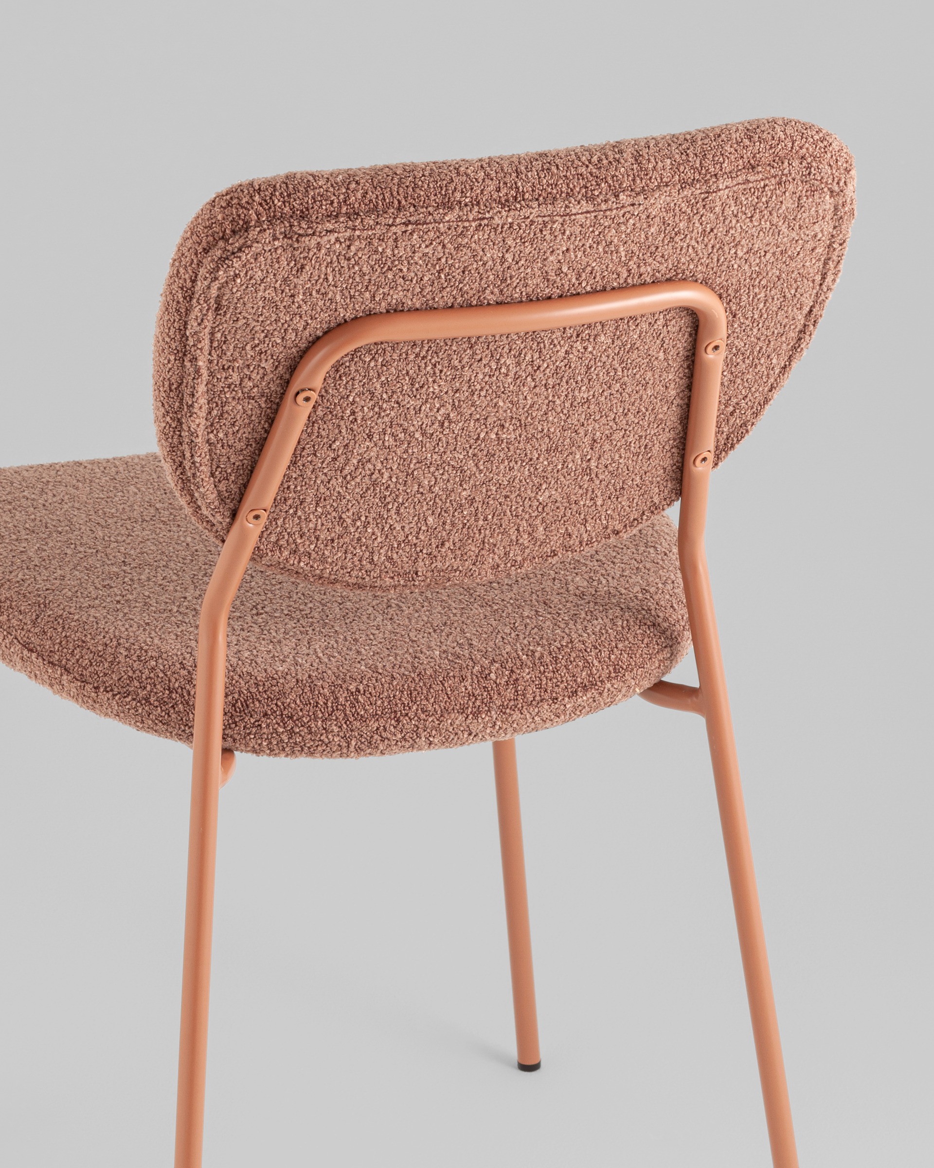 Стул обеденный Gigi коричневый букле розовые ножки — изображение 9