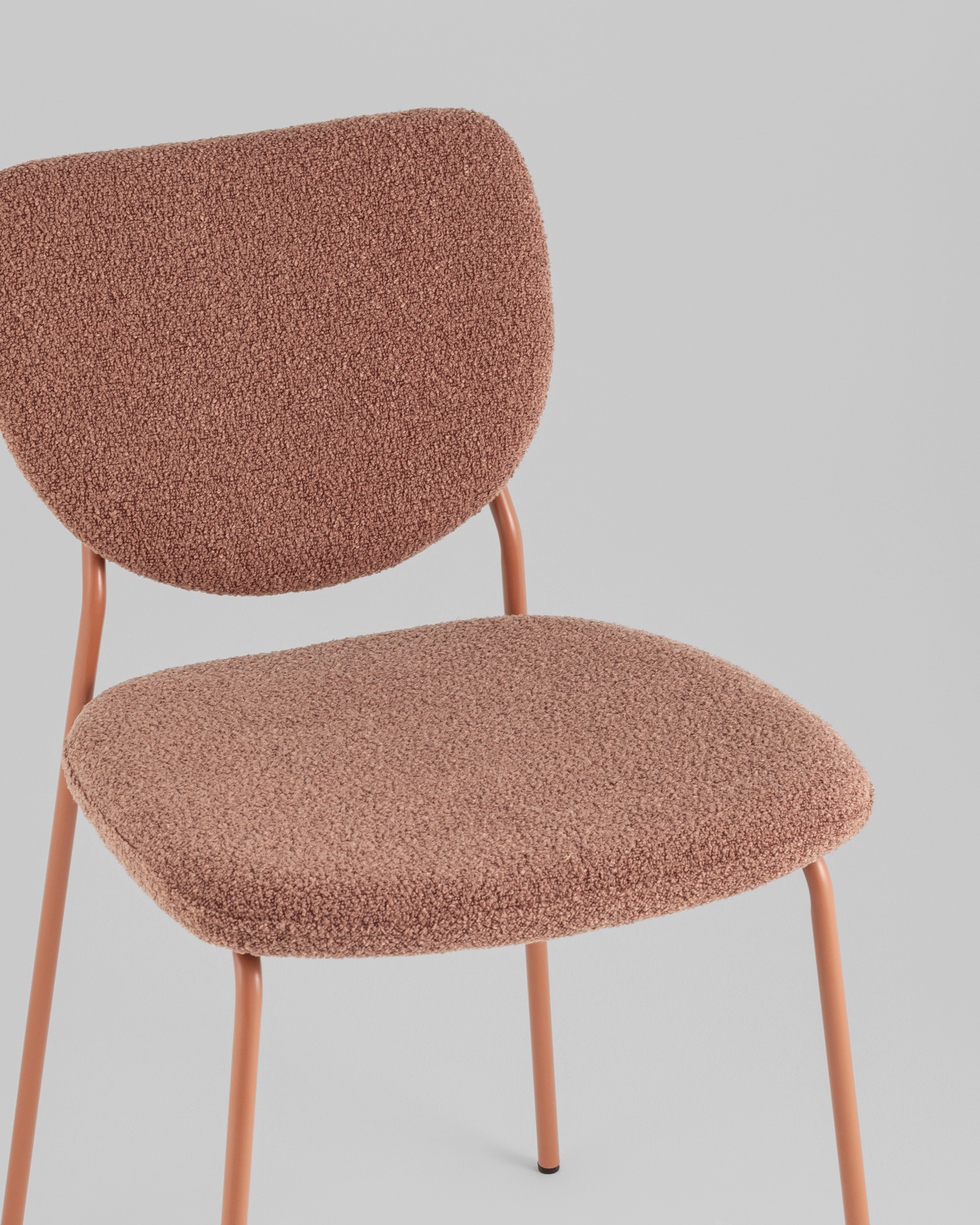 Стул обеденный Gigi коричневый букле розовые ножки — изображение 10