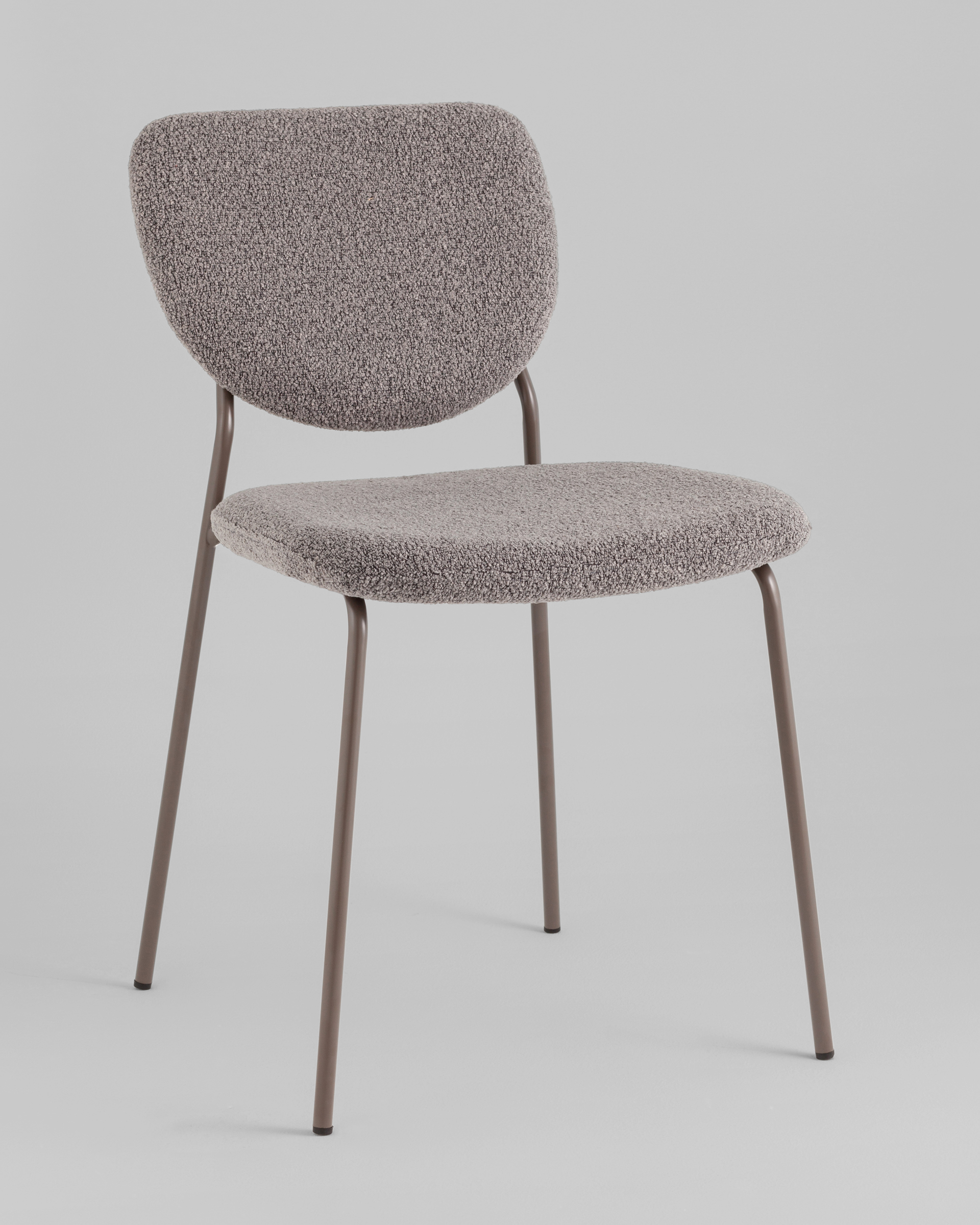 Стул обеденный Gigi тёмно-серый букле серые ножки — изображение 2