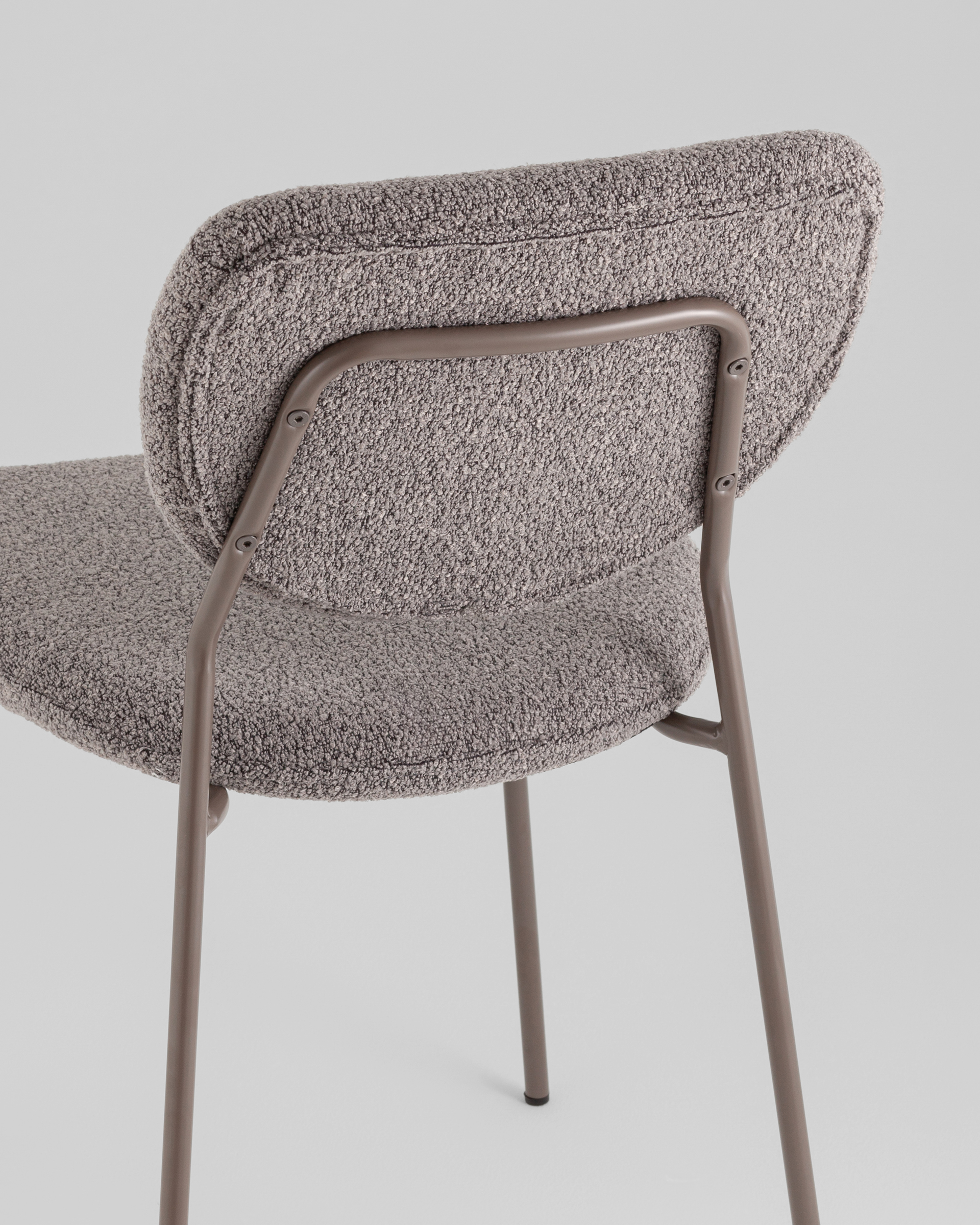 Стул обеденный Gigi тёмно-серый букле серые ножки — изображение 7