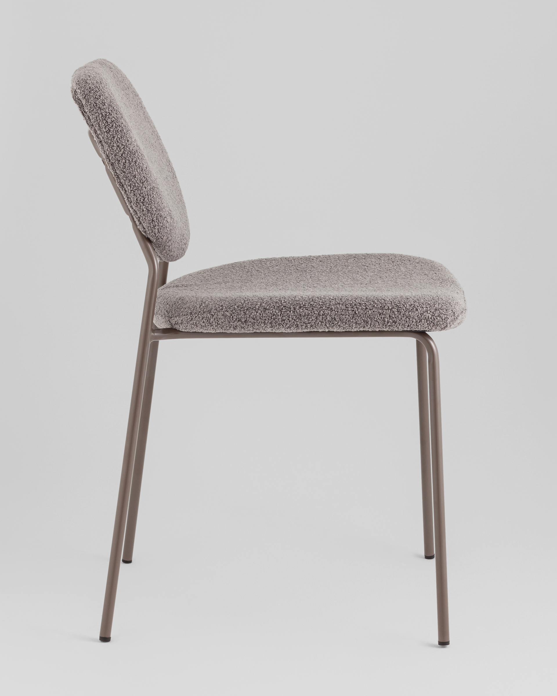 Стул обеденный Gigi тёмно-серый букле серые ножки — изображение 4