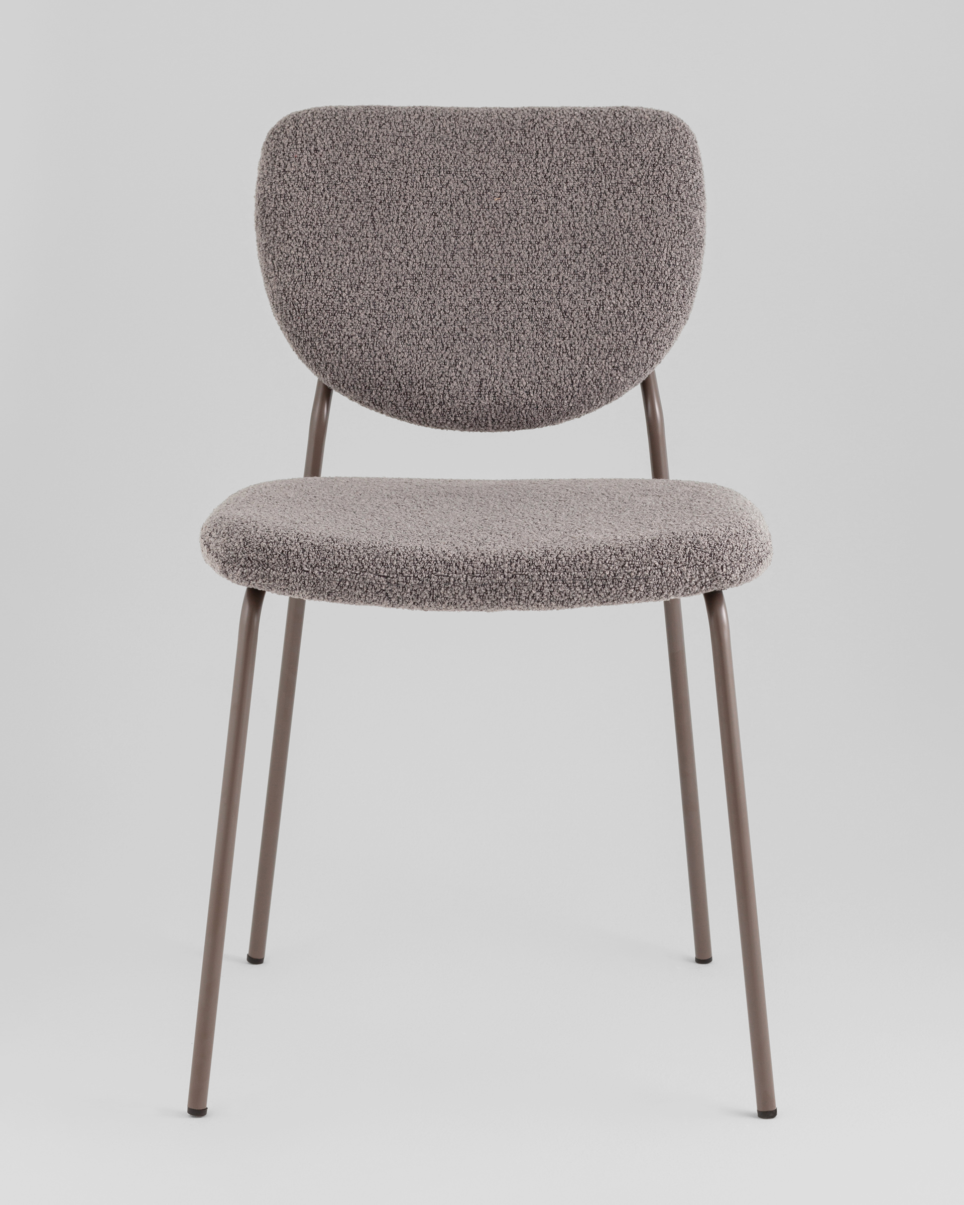 Стул обеденный Gigi тёмно-серый букле серые ножки — изображение 3