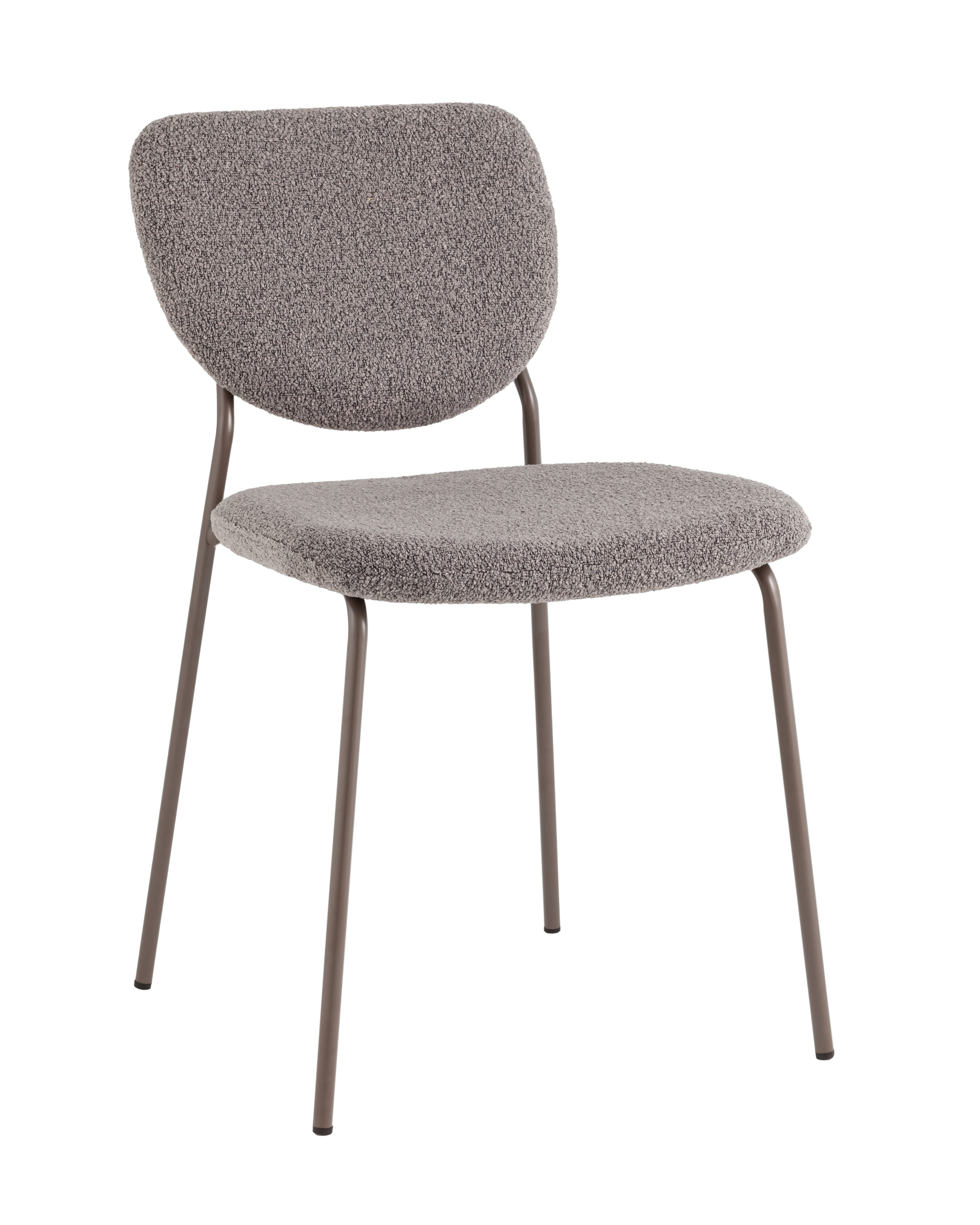 Стул обеденный Gigi тёмно-серый букле серые ножки