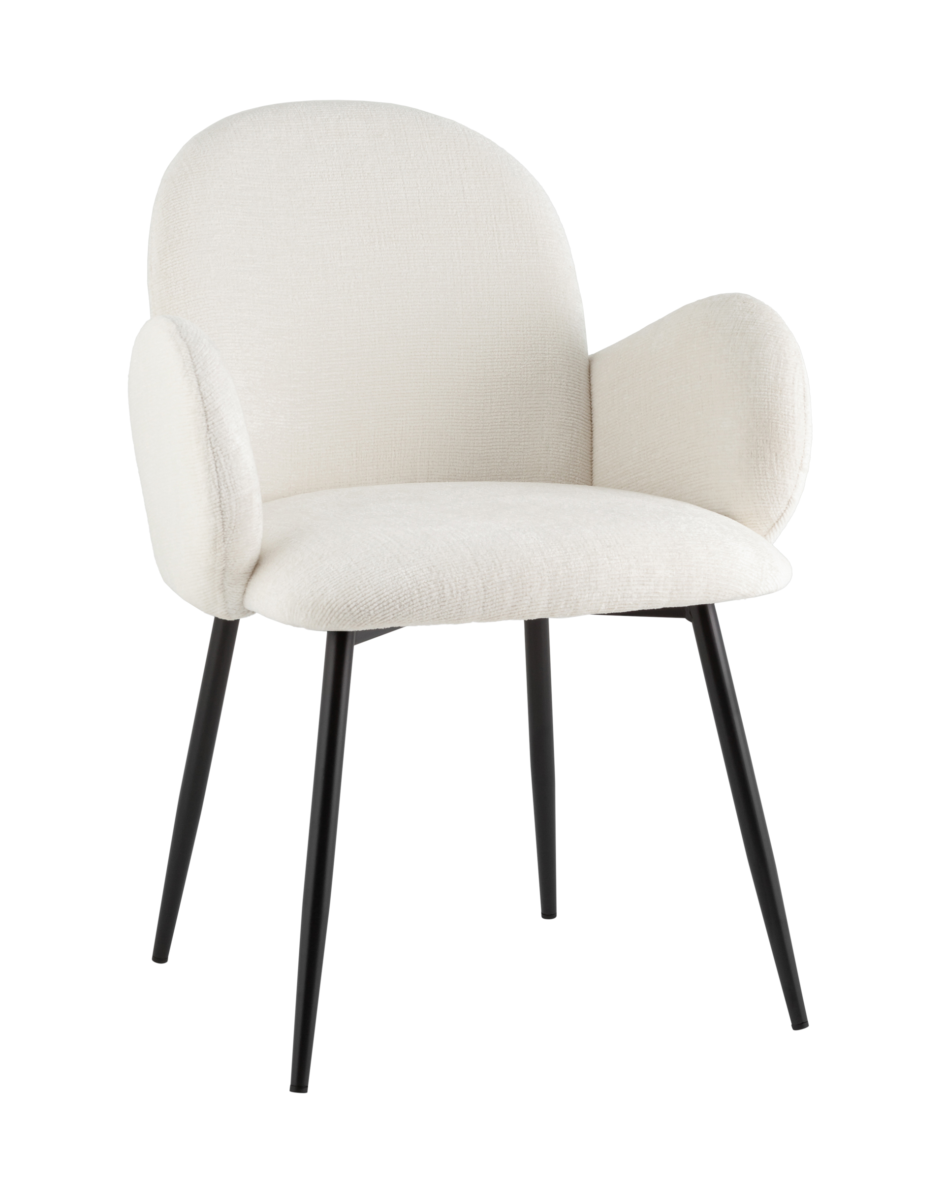 Стул обеденный Wave букле белый