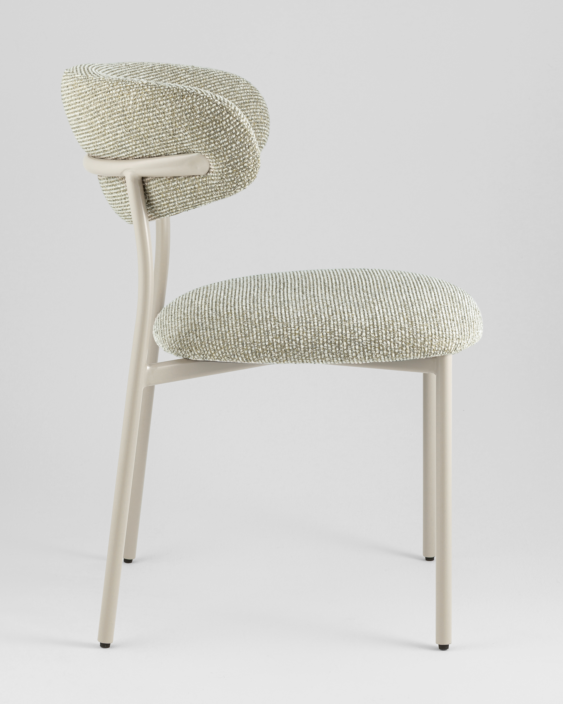 Стул обеденный Ayla бежево-зеленый кремовые ножки — изображение 3