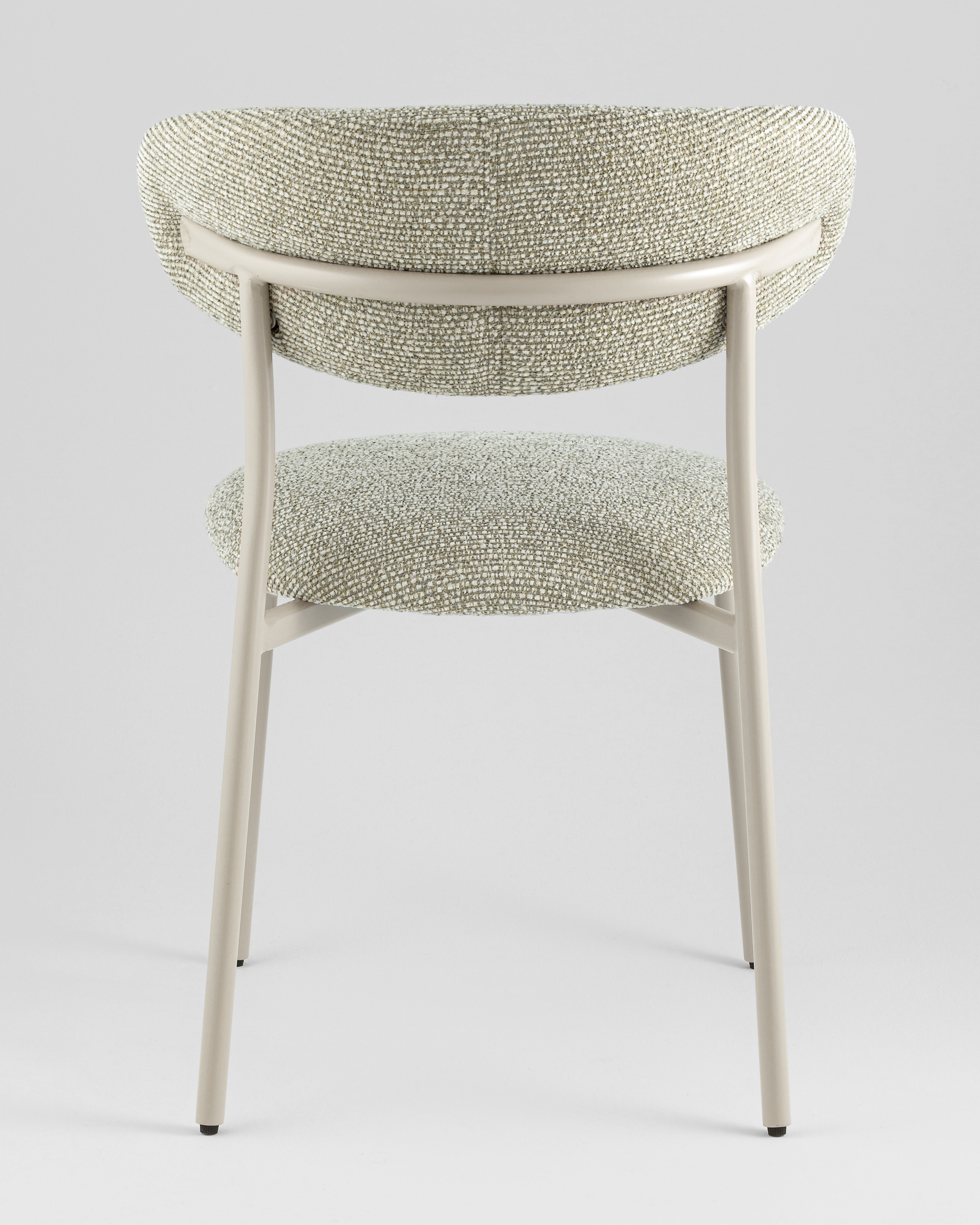 Стул обеденный Ayla бежево-зеленый кремовые ножки — изображение 4