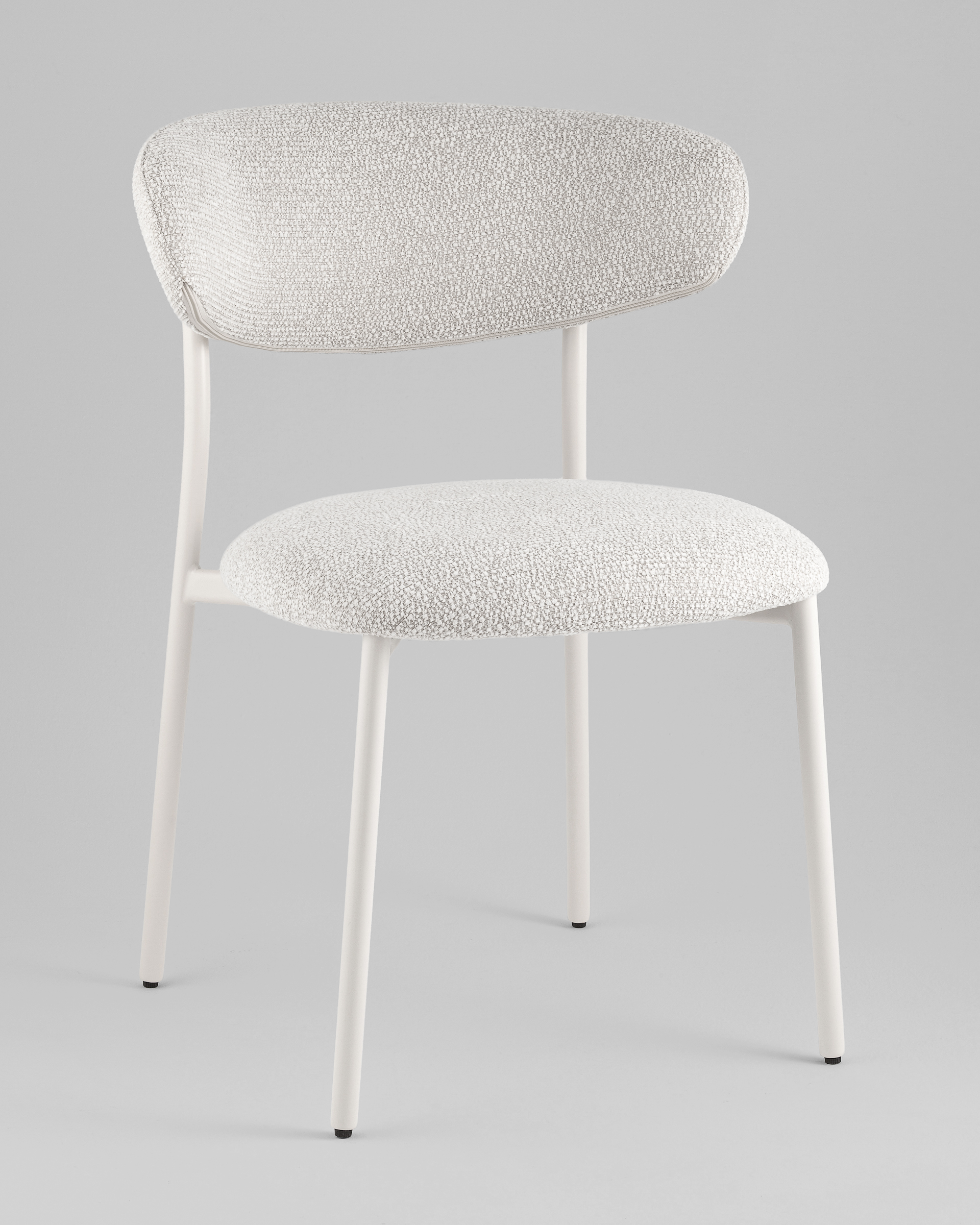 Стул обеденный Ayla серый белые ножки — изображение 2