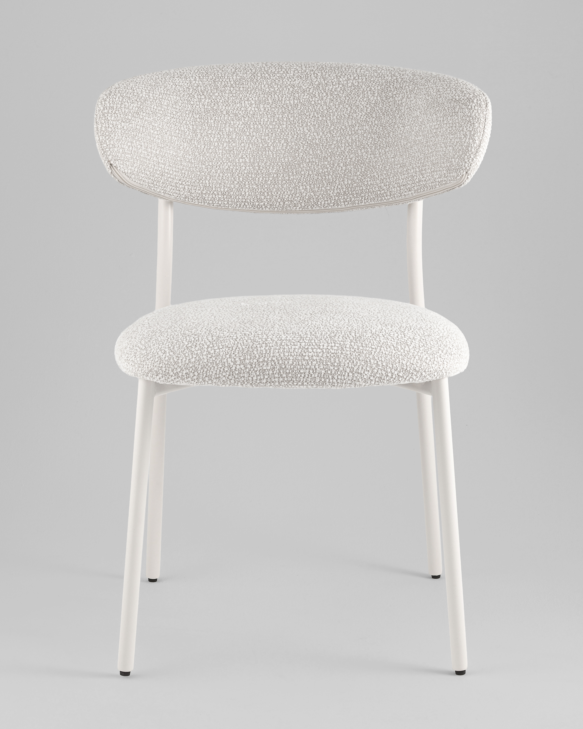 Стул обеденный Ayla серый белые ножки — изображение 3