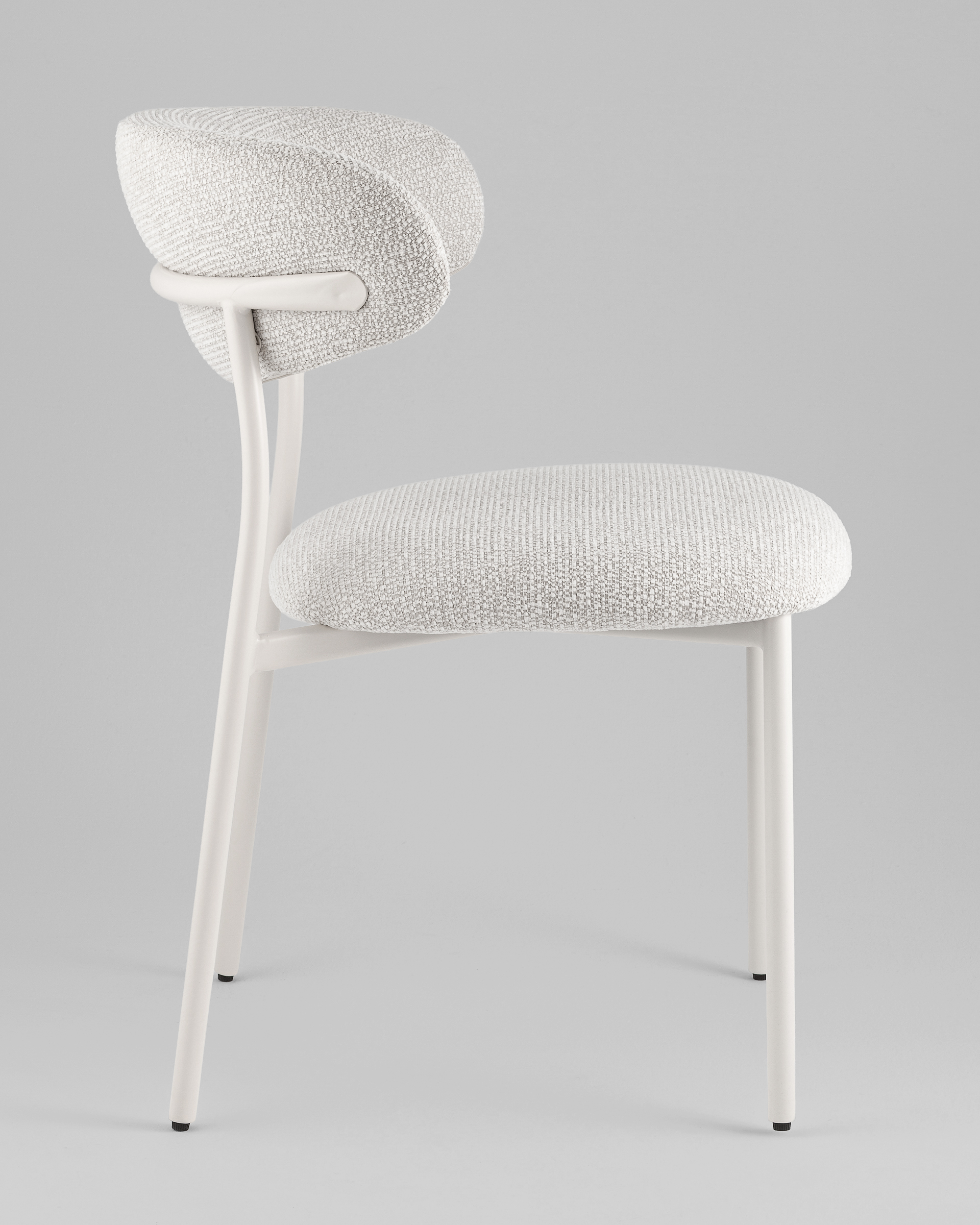 Стул обеденный Ayla серый белые ножки — изображение 4