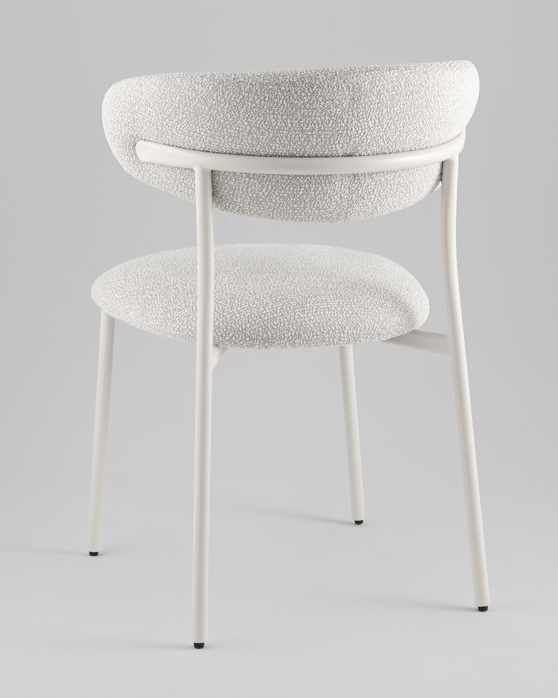 Стул обеденный Ayla серый белые ножки — изображение 6