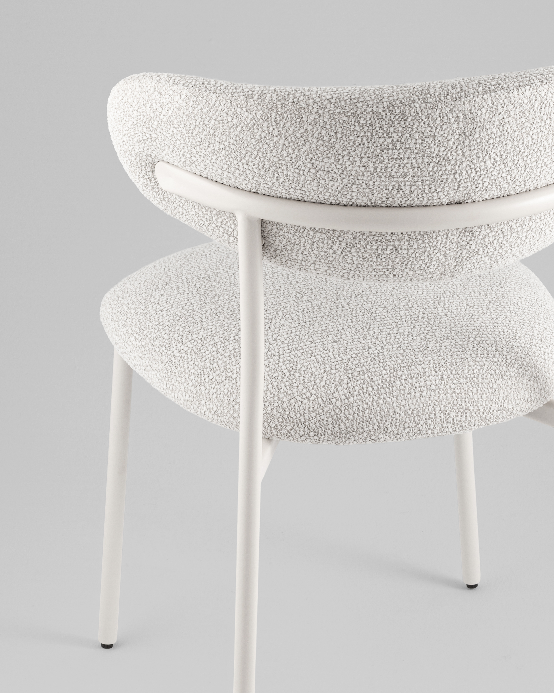 Стул обеденный Ayla серый белые ножки — изображение 7