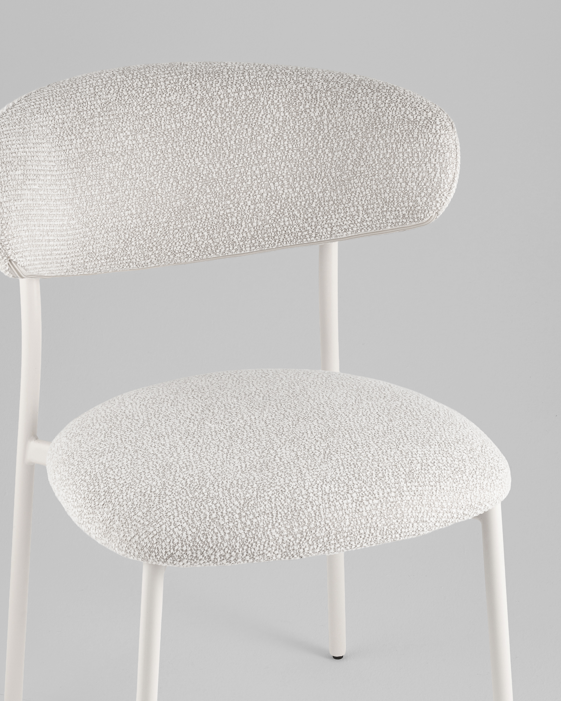 Стул обеденный Ayla серый белые ножки — изображение 8