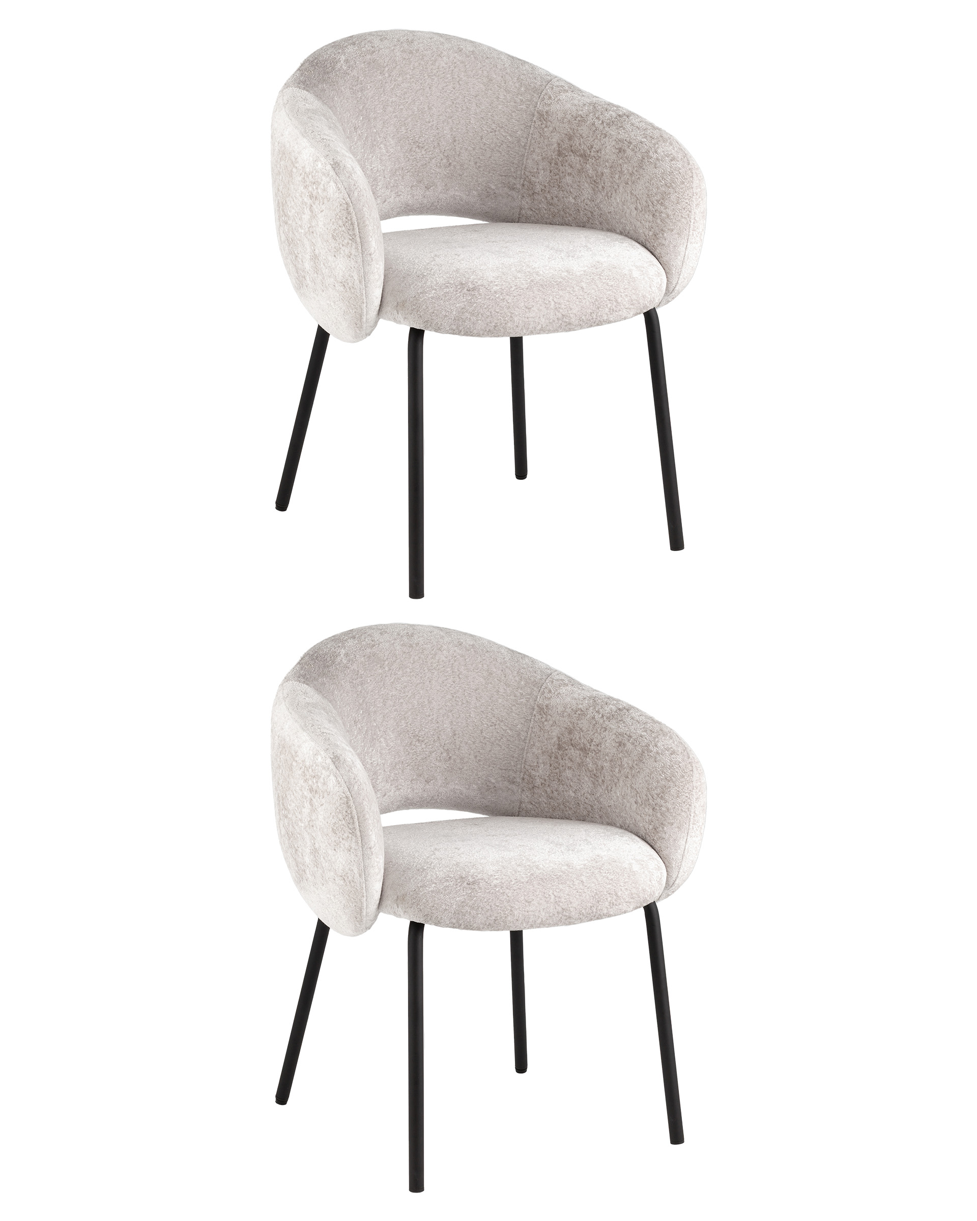 Стул обеденный Bren светло-серый 2шт