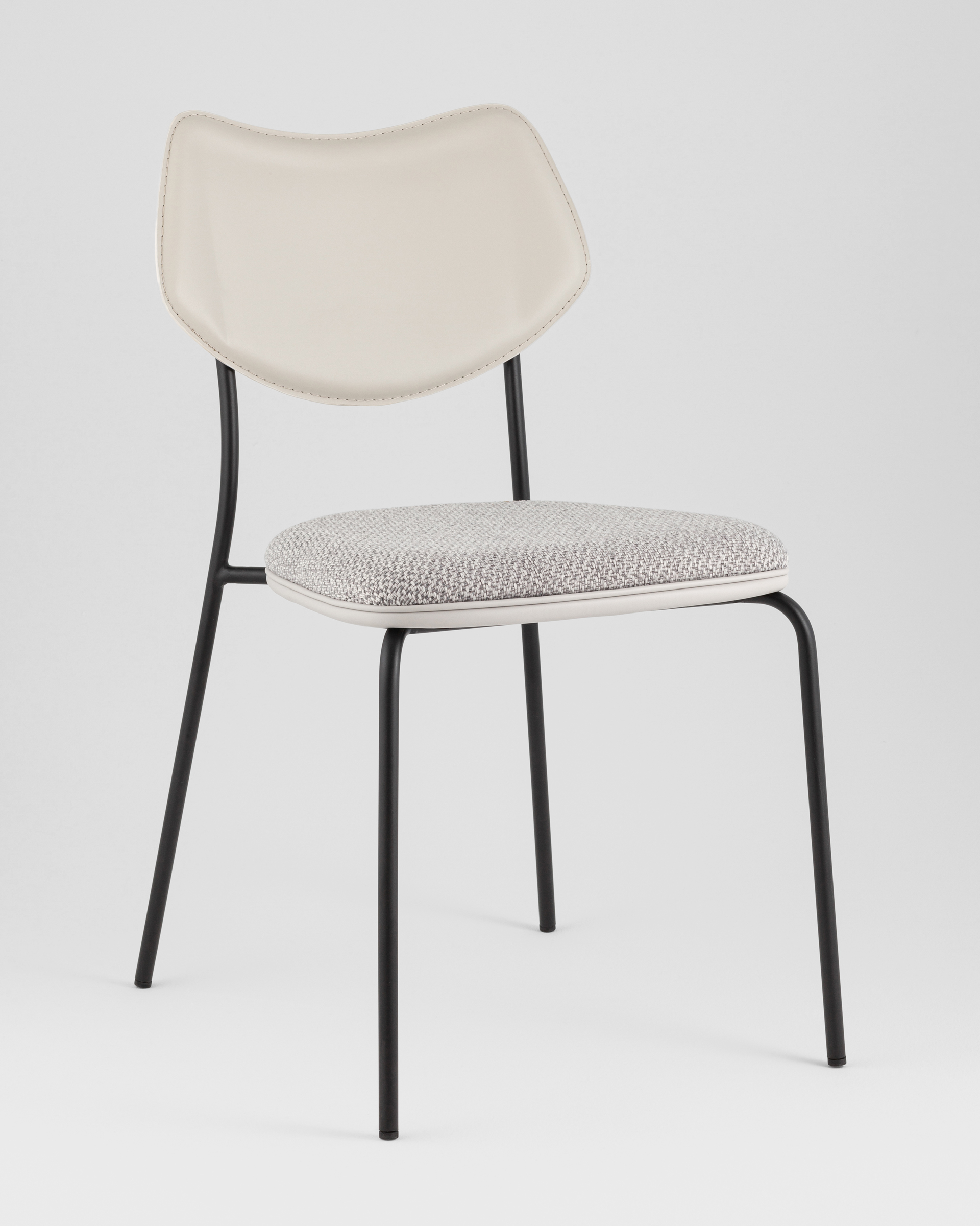 Стул обеденный Casey серый с серой экокожей — изображение 2