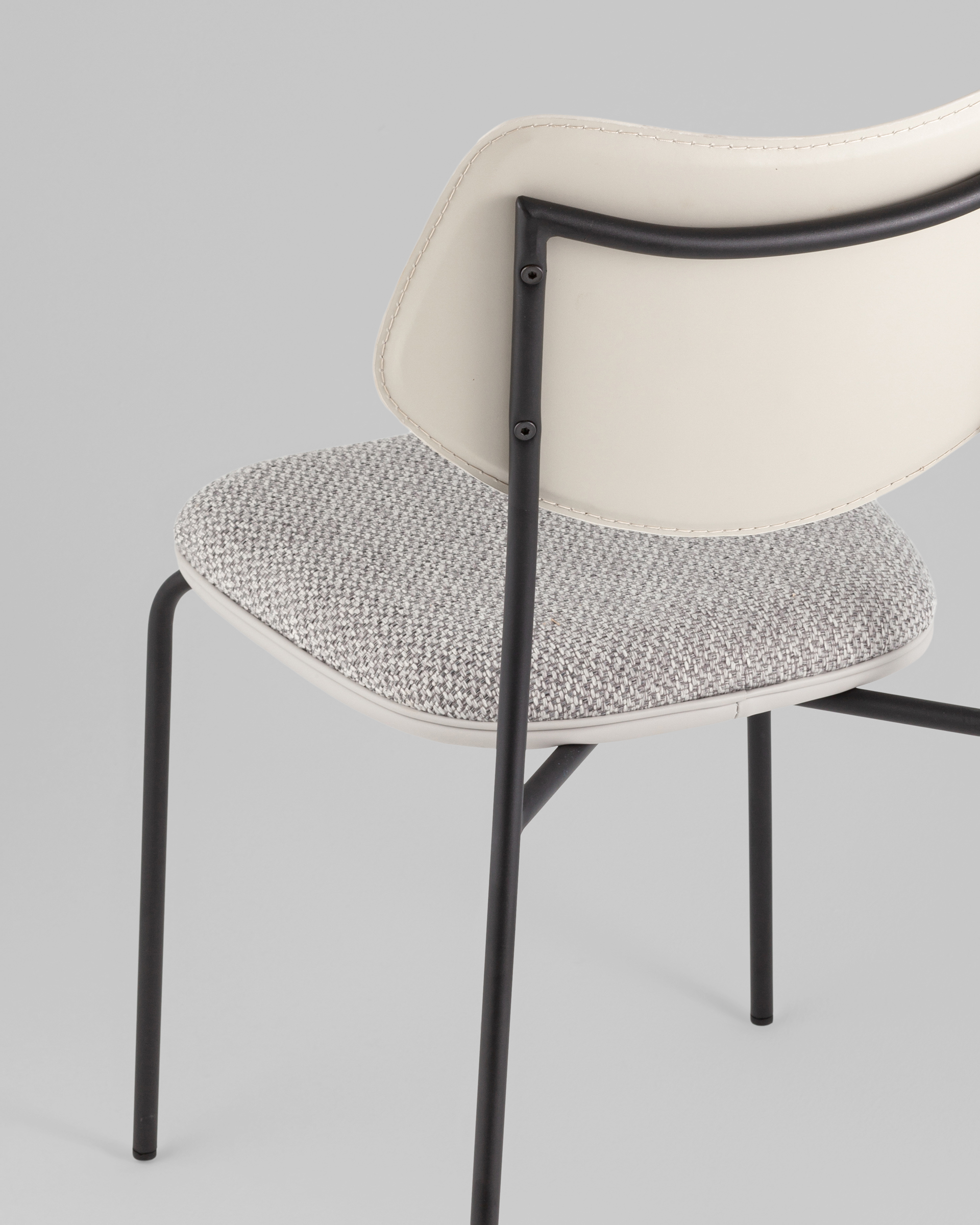 Стул обеденный Casey серый с серой экокожей — изображение 9