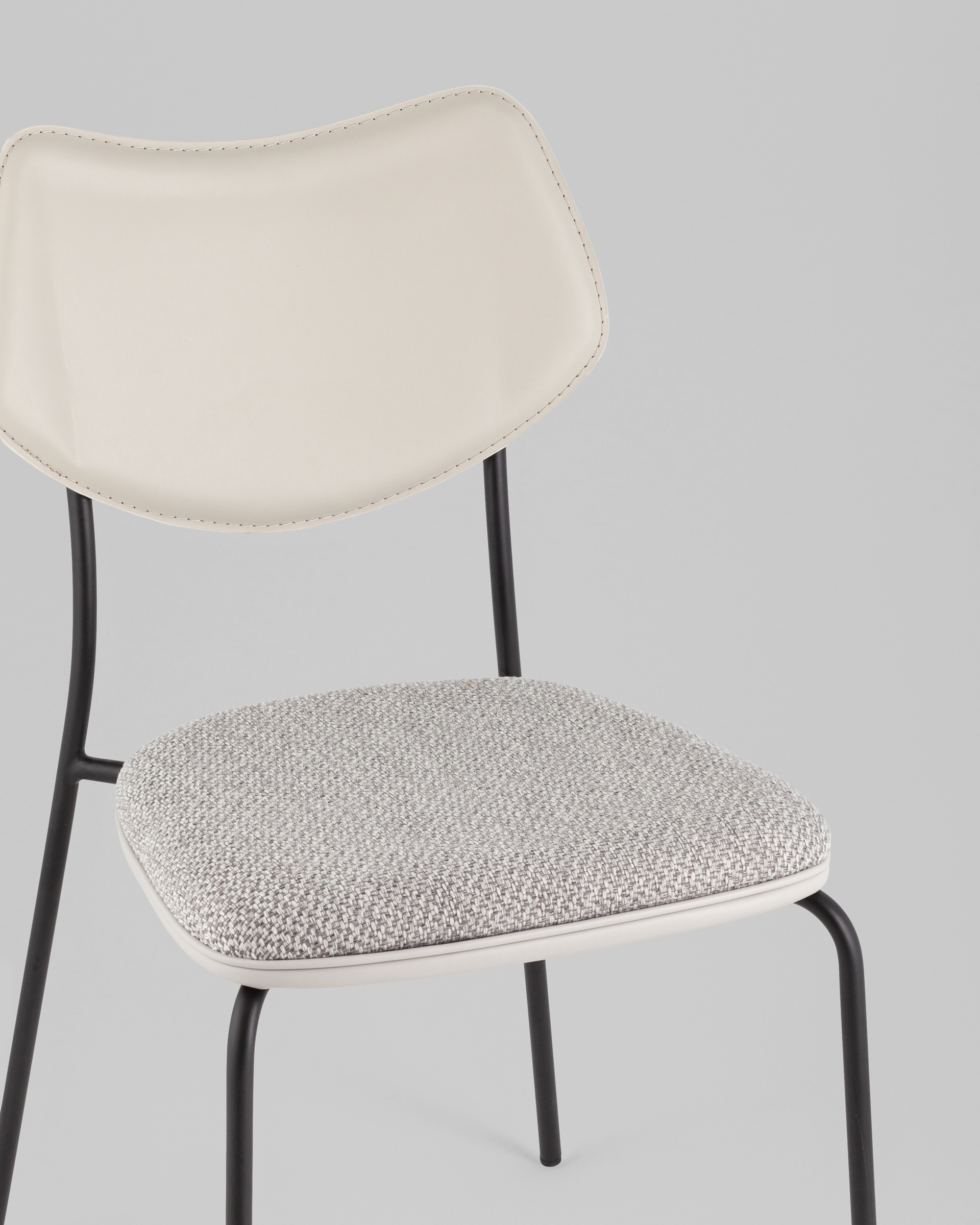 Стул обеденный Casey серый с серой экокожей — изображение 10