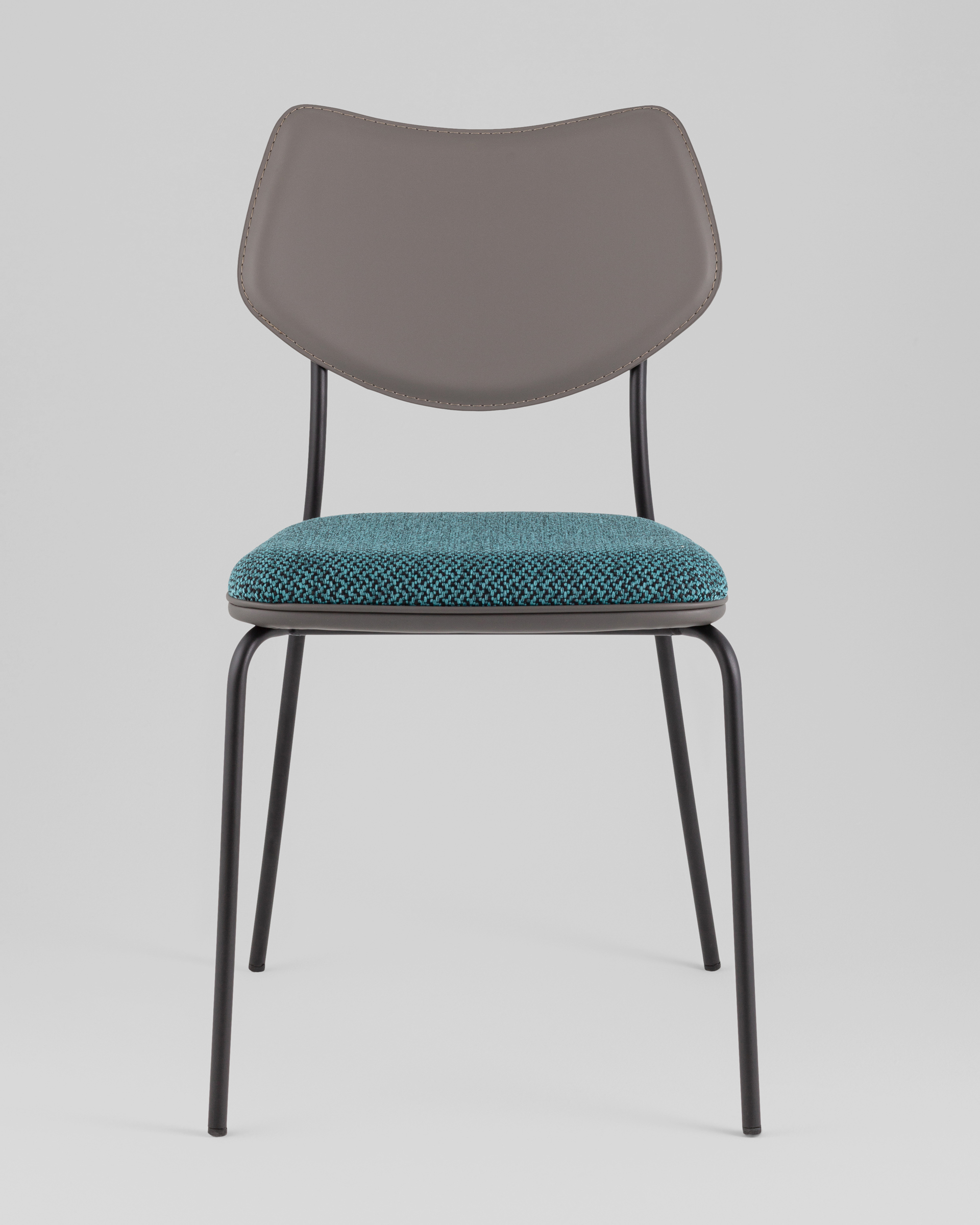 Стул обеденный Casey темно-бирюзовый с серой экокожей — изображение 5