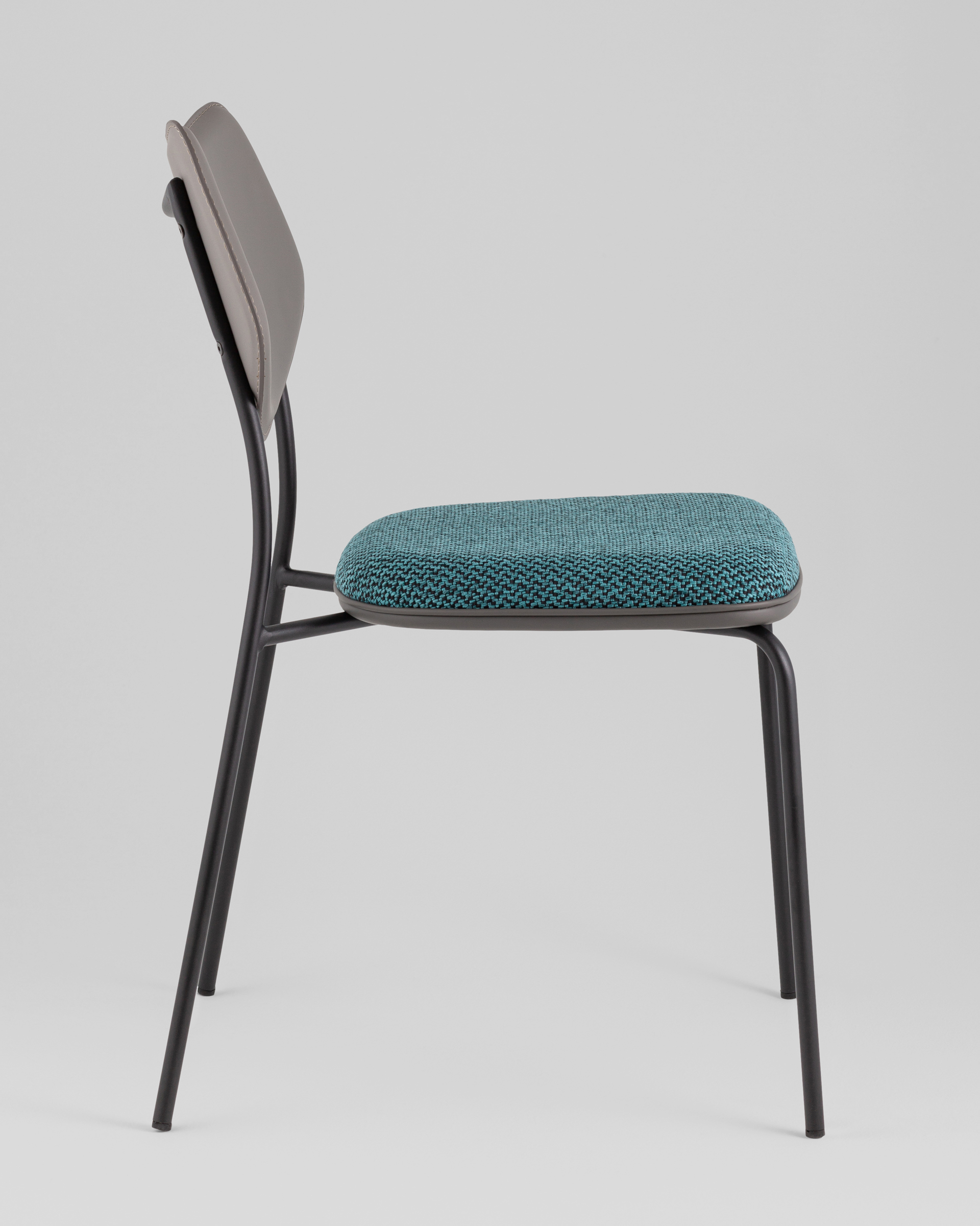 Стул обеденный Casey темно-бирюзовый с серой экокожей — изображение 6