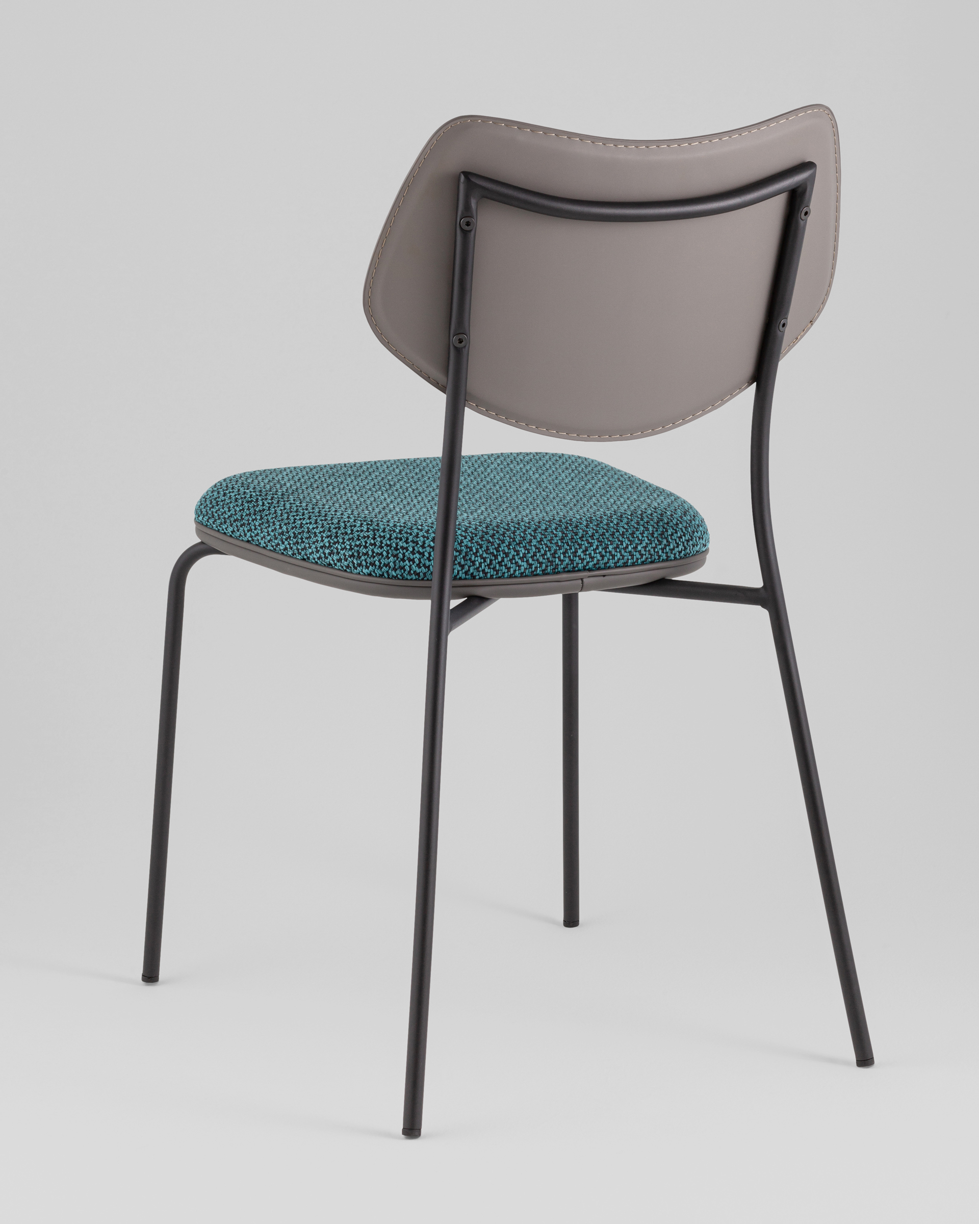 Стул обеденный Casey темно-бирюзовый с серой экокожей — изображение 8