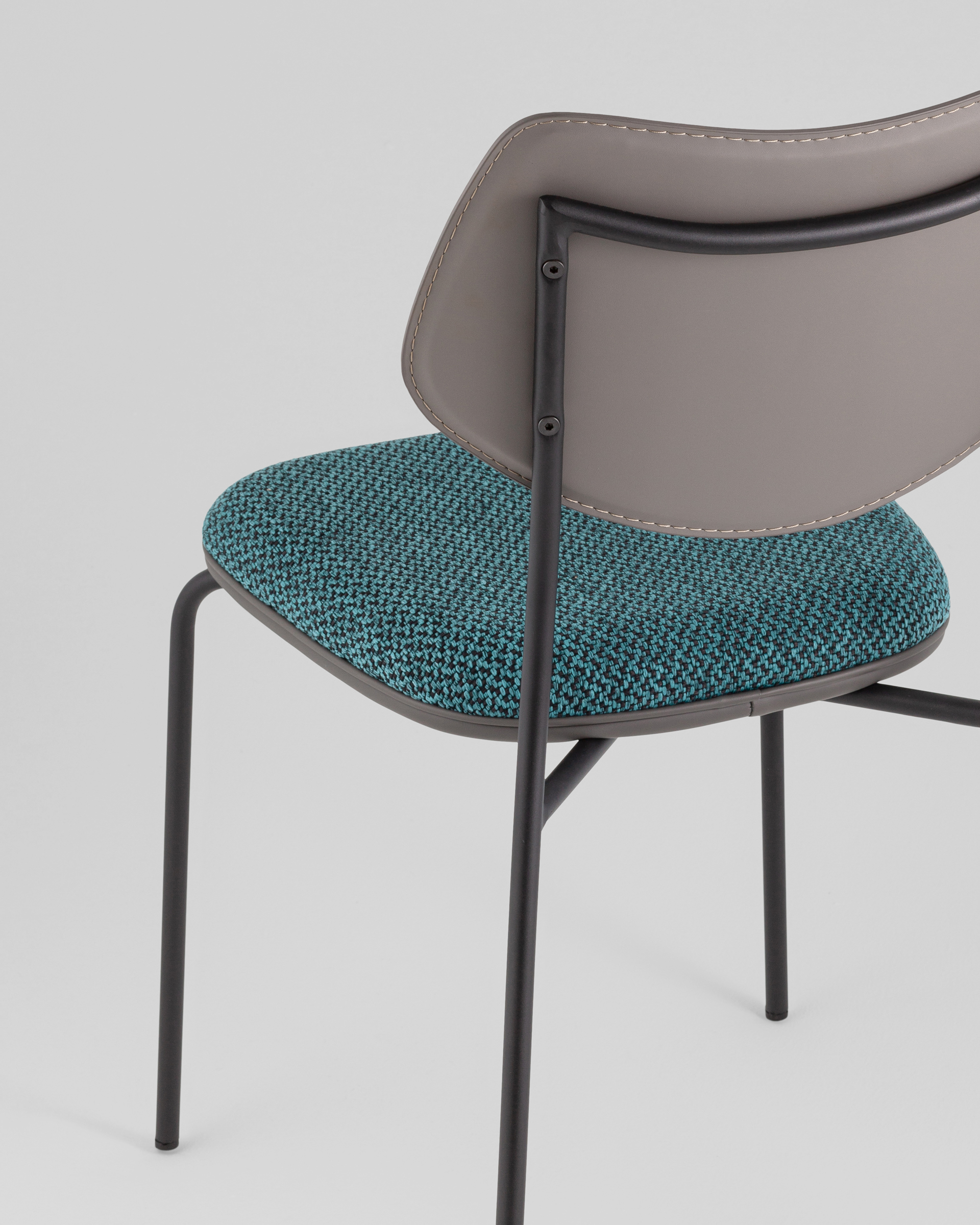 Стул обеденный Casey темно-бирюзовый с серой экокожей — изображение 9